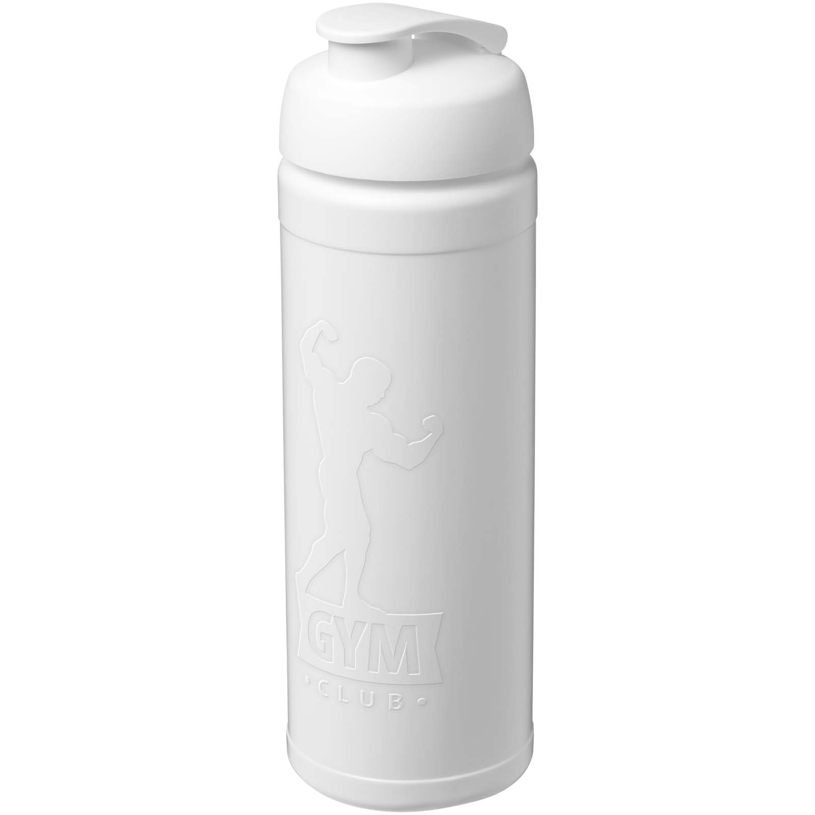 Bouteilles de sport publicitaires - Bouteille de sport Baseline Rise de 750 ml recyclée avec couvercle rabattable - 0