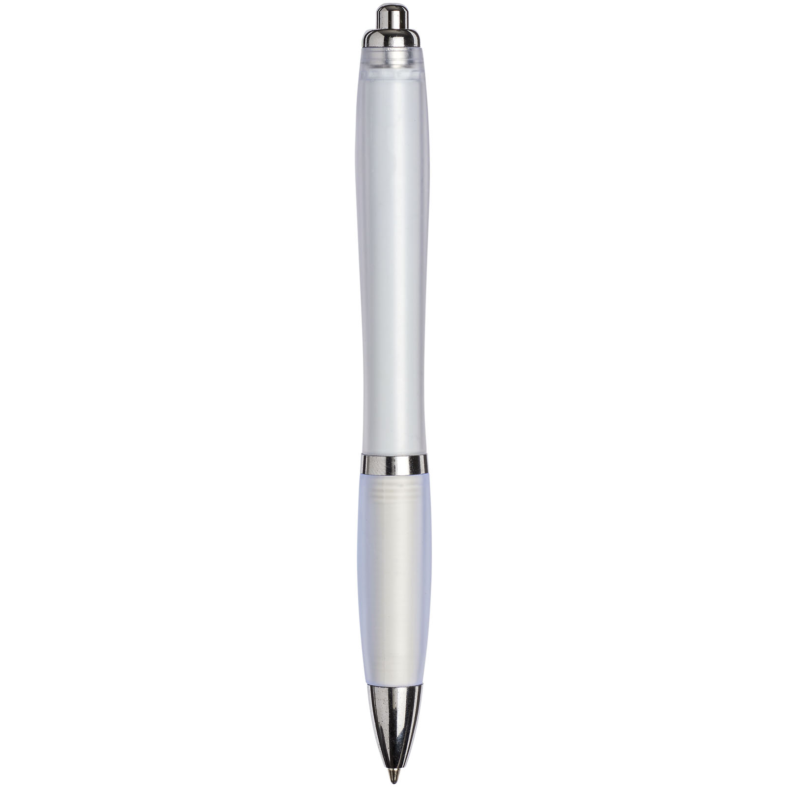 Stylos-bille publicitaires - Curvy ballpoint pen with frosted barrel and grip - 1