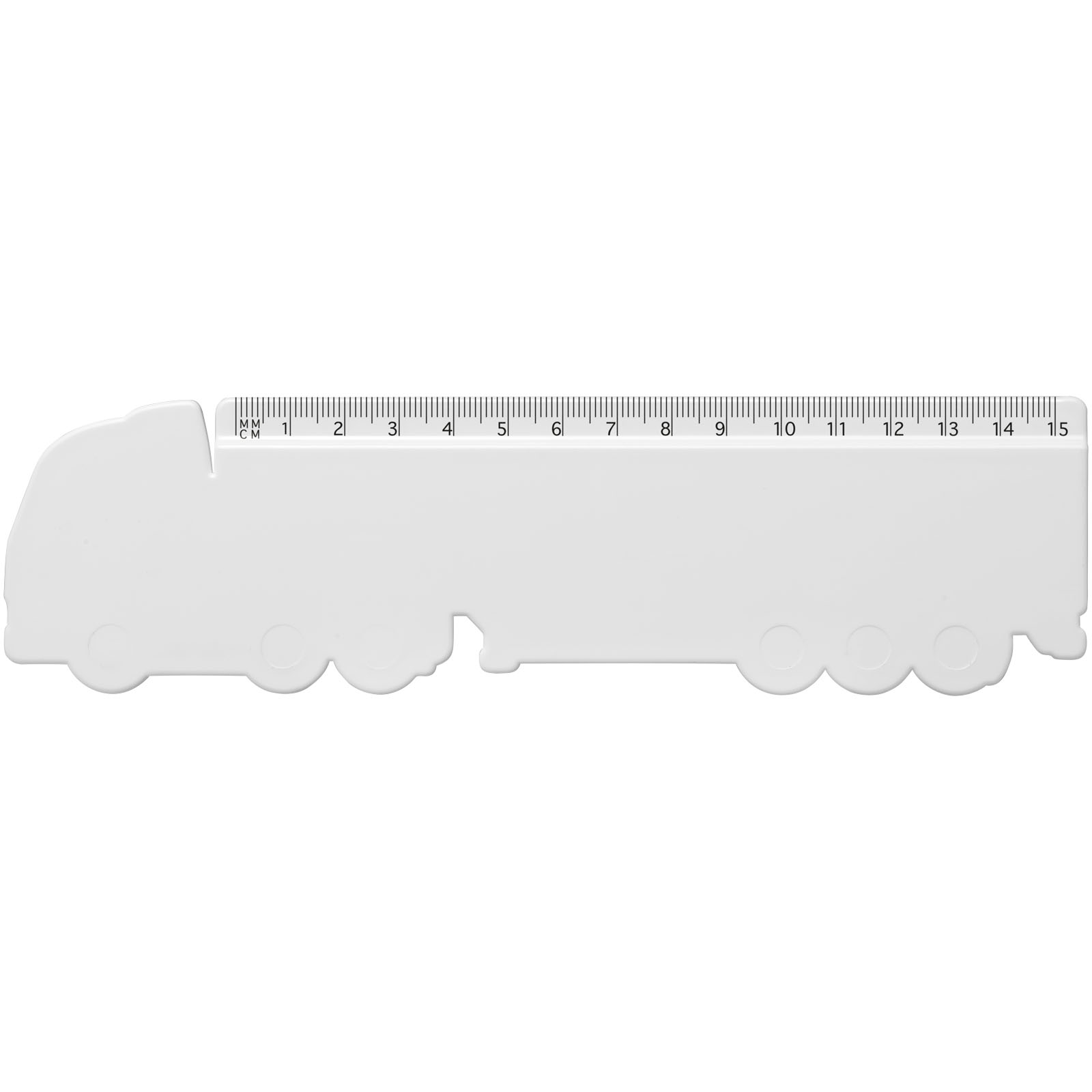 Advertising Desk Accessories - Tait 15 cm lorry-shaped recycled plastic ruler - 1