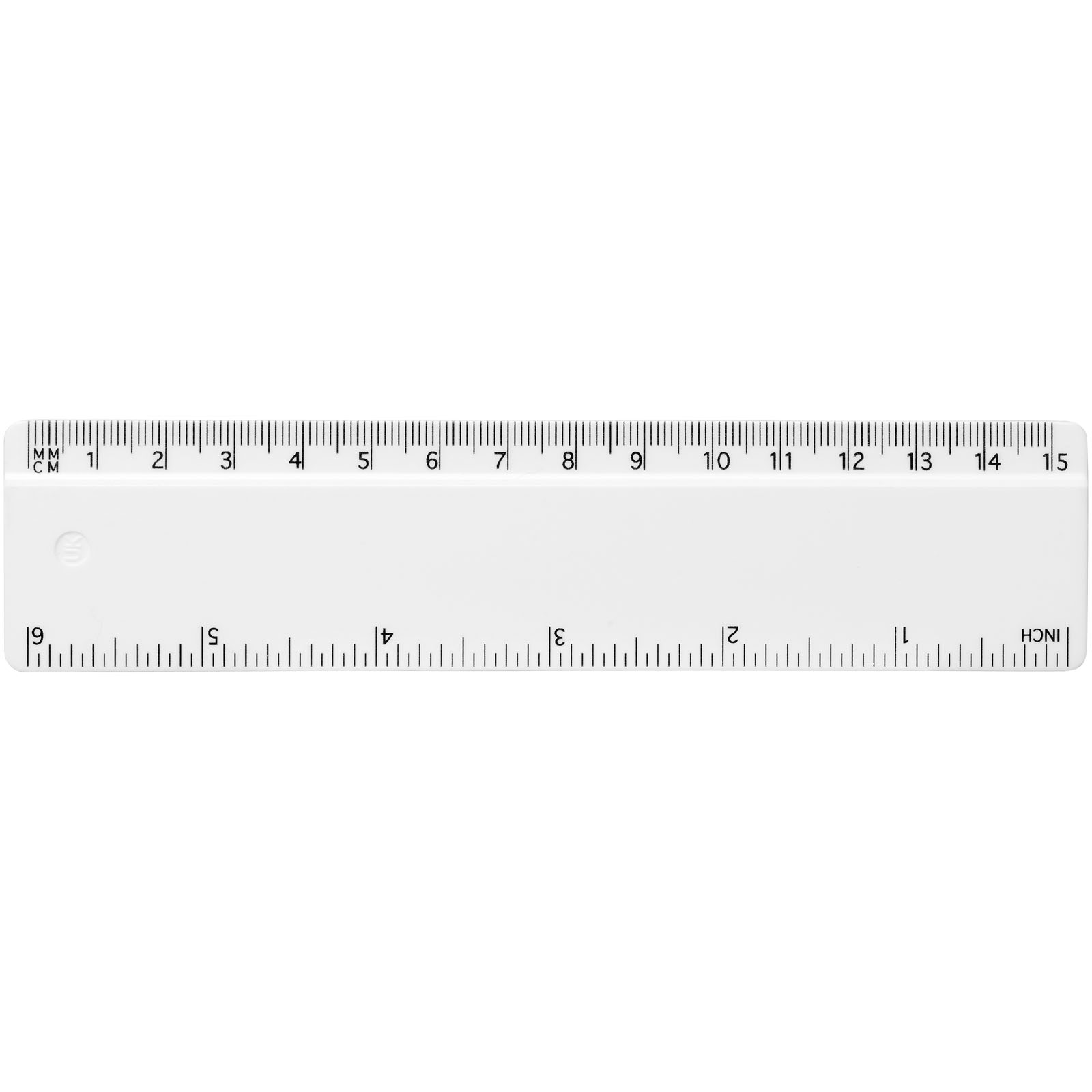 Advertising Desk Accessories - Refari 15 cm recycled plastic ruler - 1