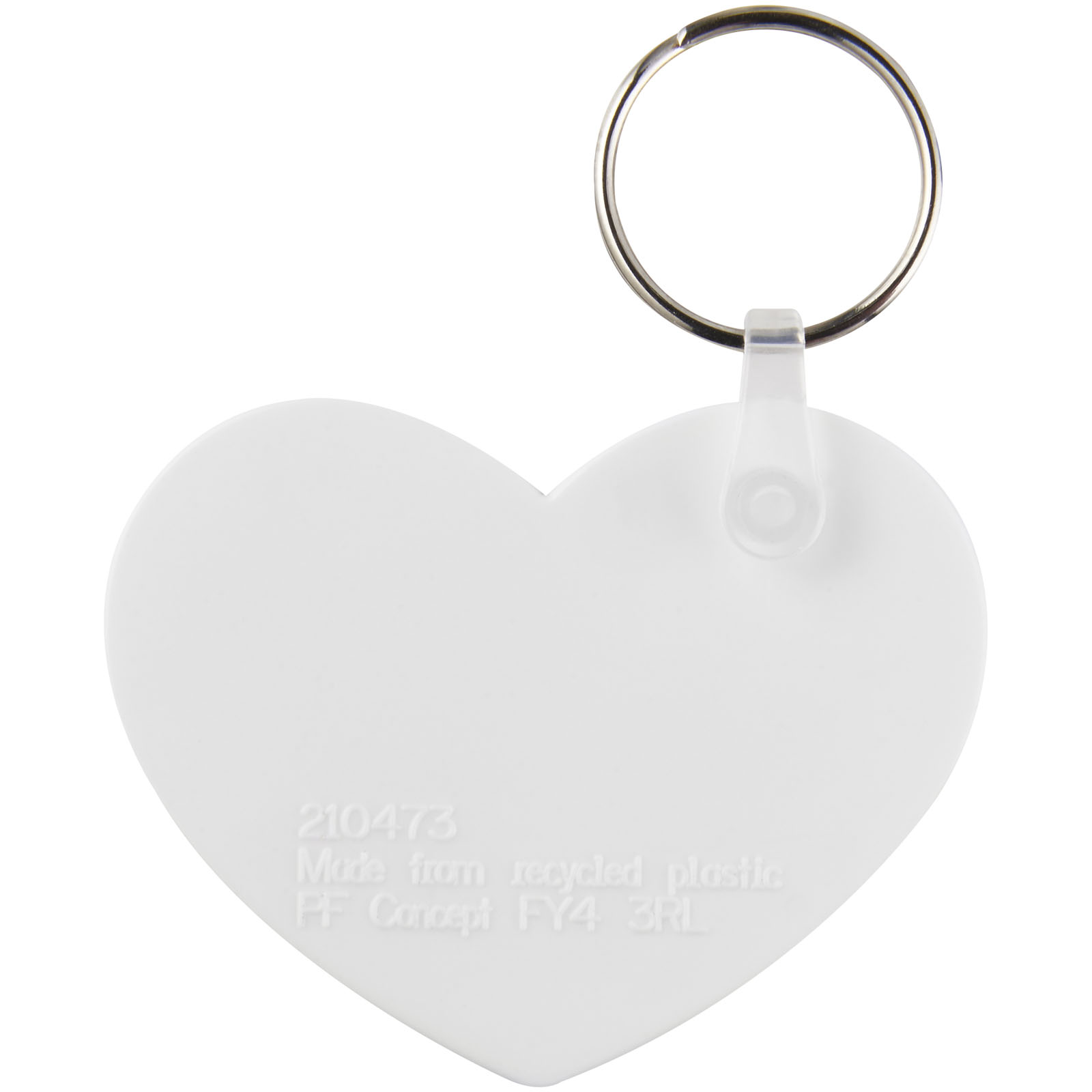 Advertising Keychains & Keyrings - Tait heart-shaped recycled keychain - 2