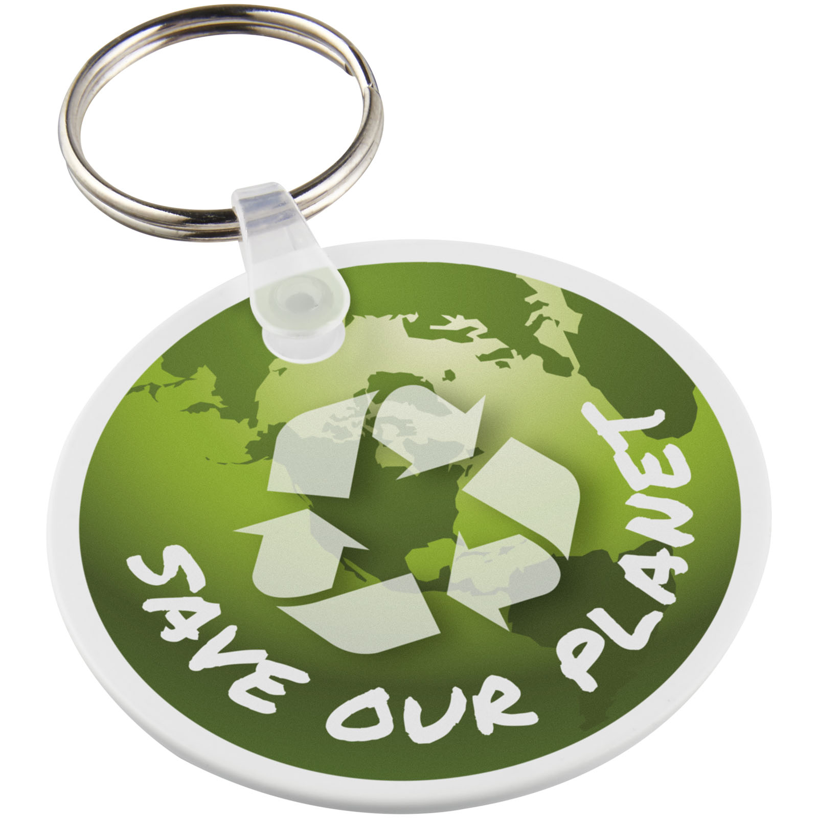 Advertising Keychains & Keyrings - Tait circle-shaped recycled keychain - 0