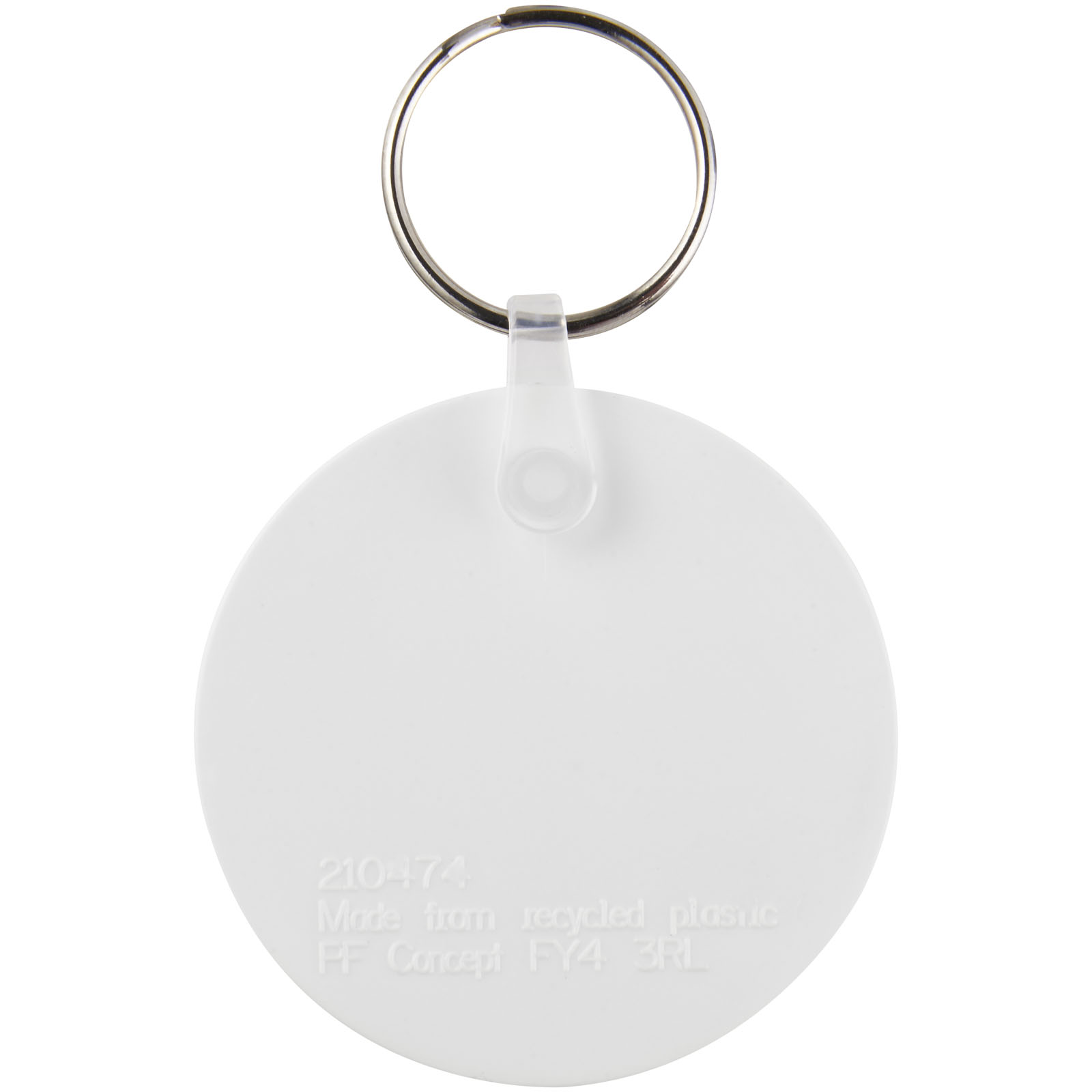 Advertising Keychains & Keyrings - Tait circle-shaped recycled keychain - 2