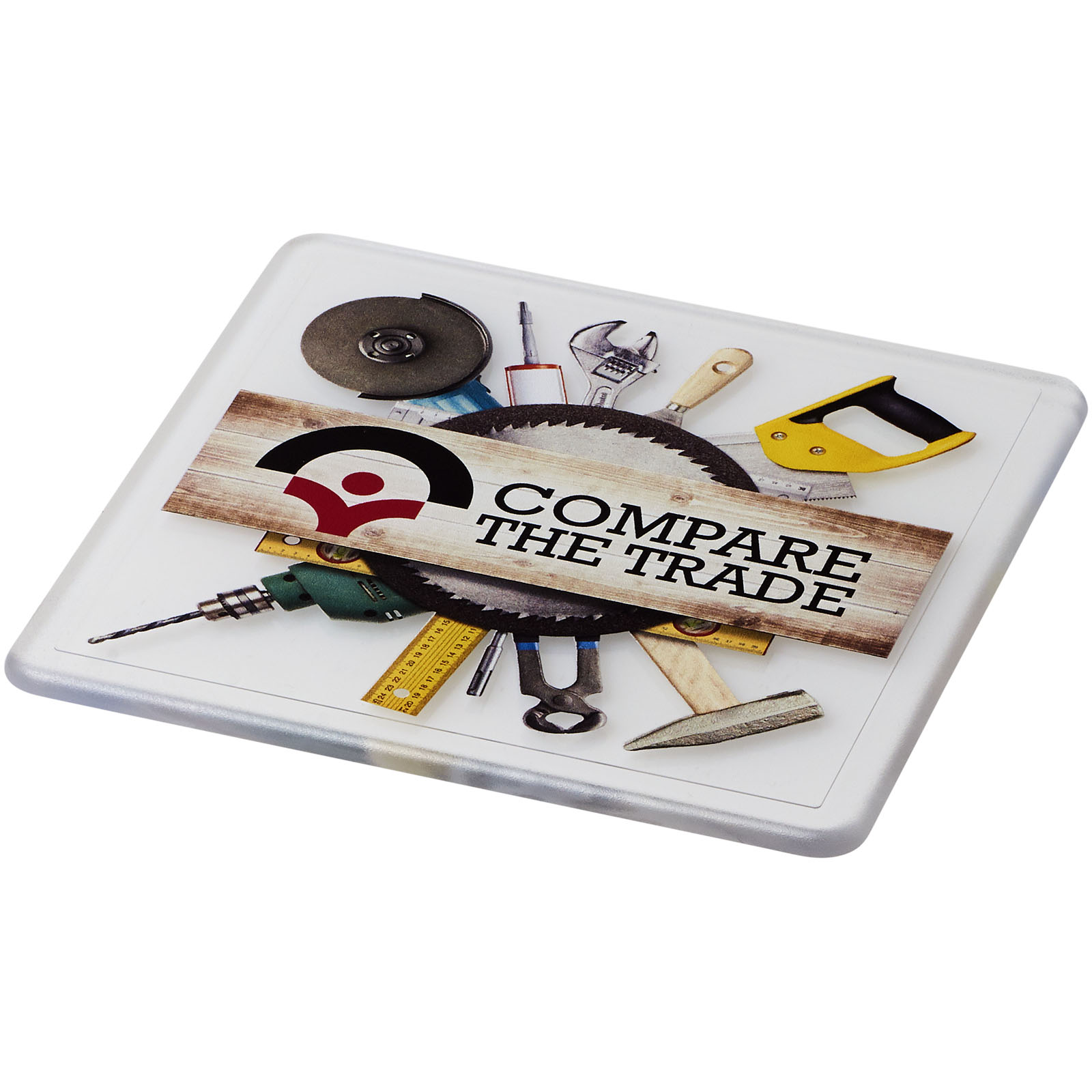 Advertising Home Accessories - Renzo square plastic coaster - 0