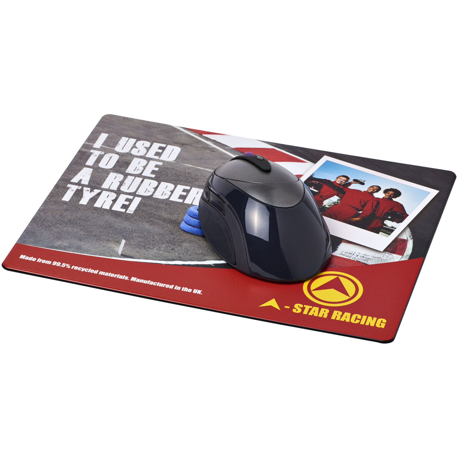 Accessoires pour ordinateur publicitaires - Tapis de souris Brite-Mat® avec matériau pneu - 2