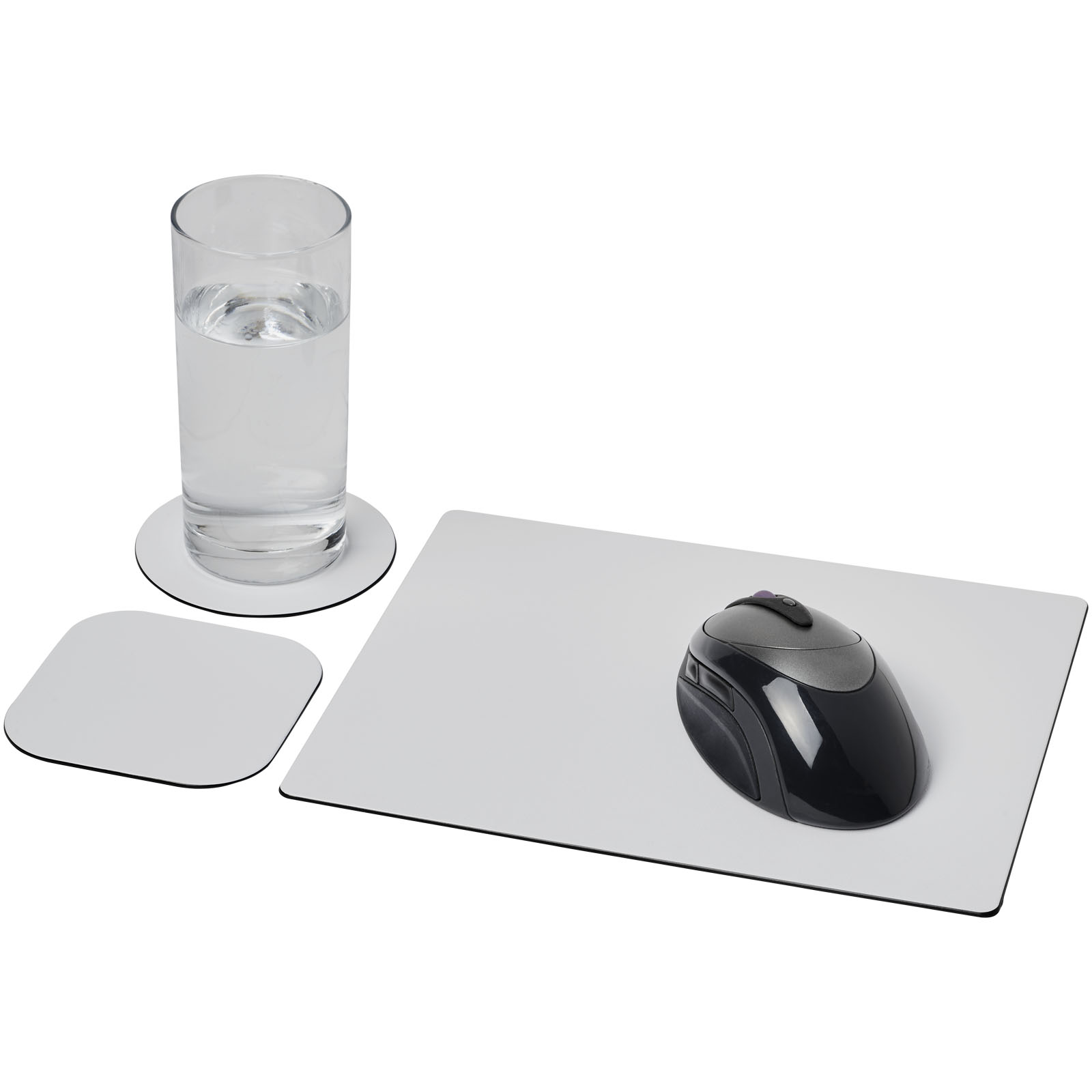 Accessoires pour ordinateur publicitaires - Ensemble de tapis de souris et sous-verre Brite-Mat® - 0