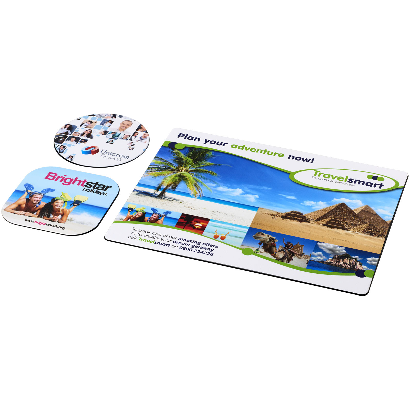 Advertising Computer Accessories - Brite-Mat® mouse mat and coaster set combo 1 - 3
