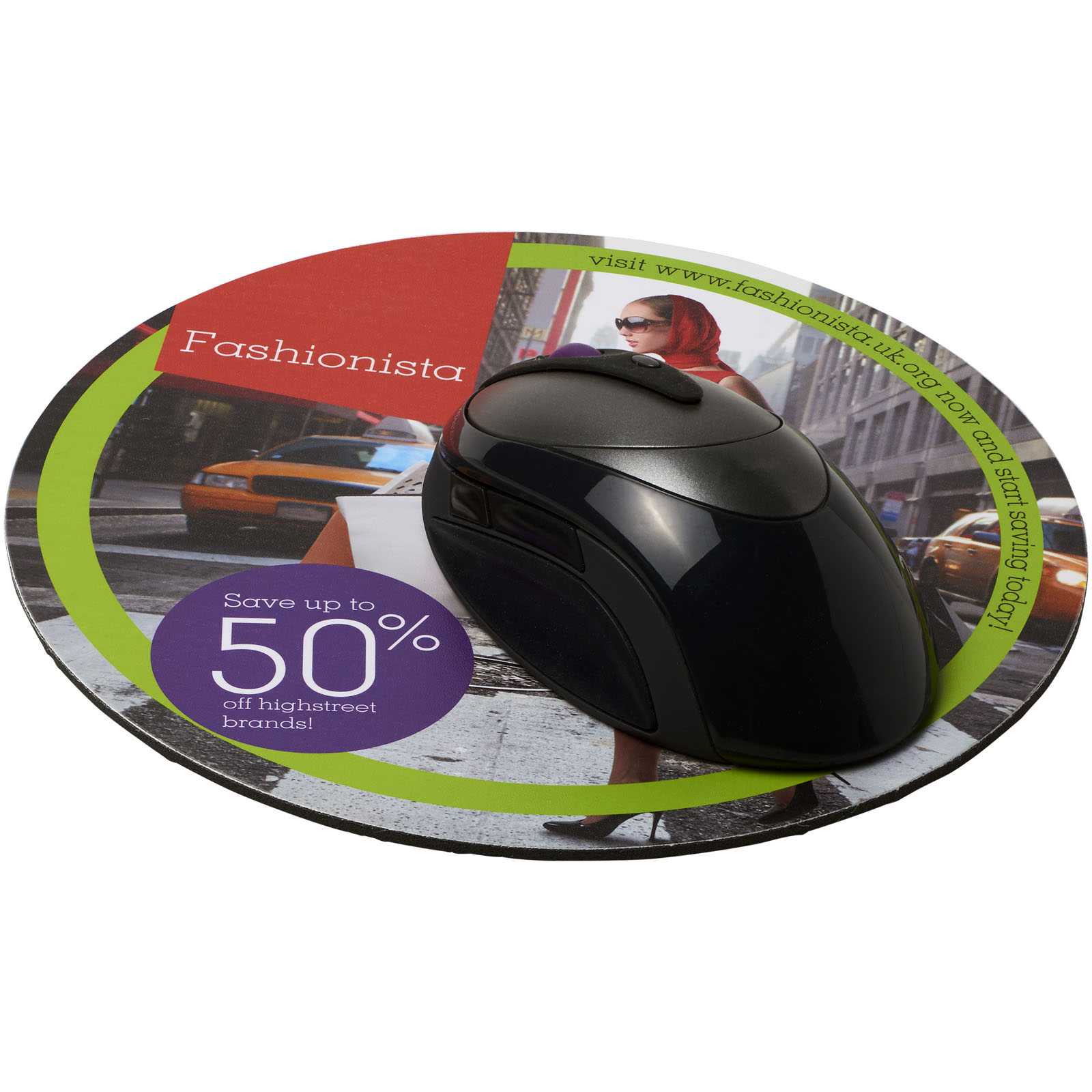 Advertising Computer Accessories - Q-Mat® round mouse mat - 0