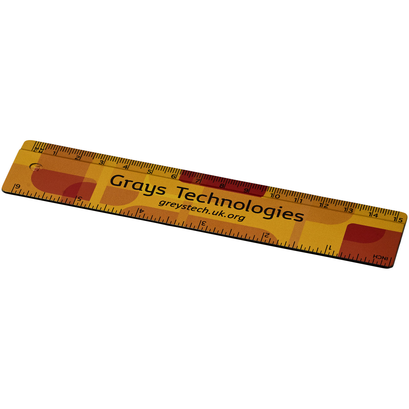 Advertising Desk Accessories - Terran 15 cm ruler from 100% recycled plastic