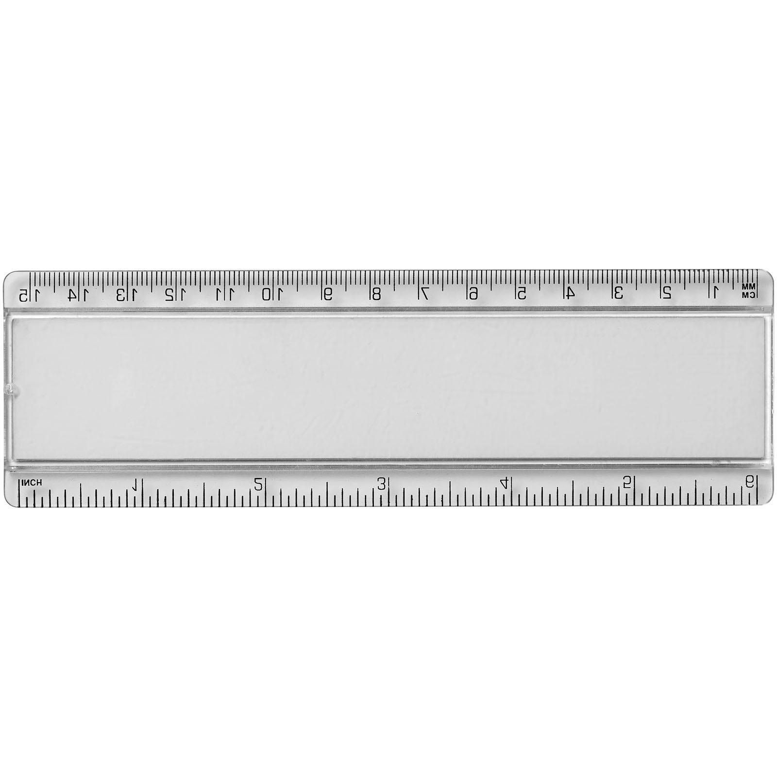Advertising Desk Accessories - Ellison 15 cm plastic insert ruler - 2