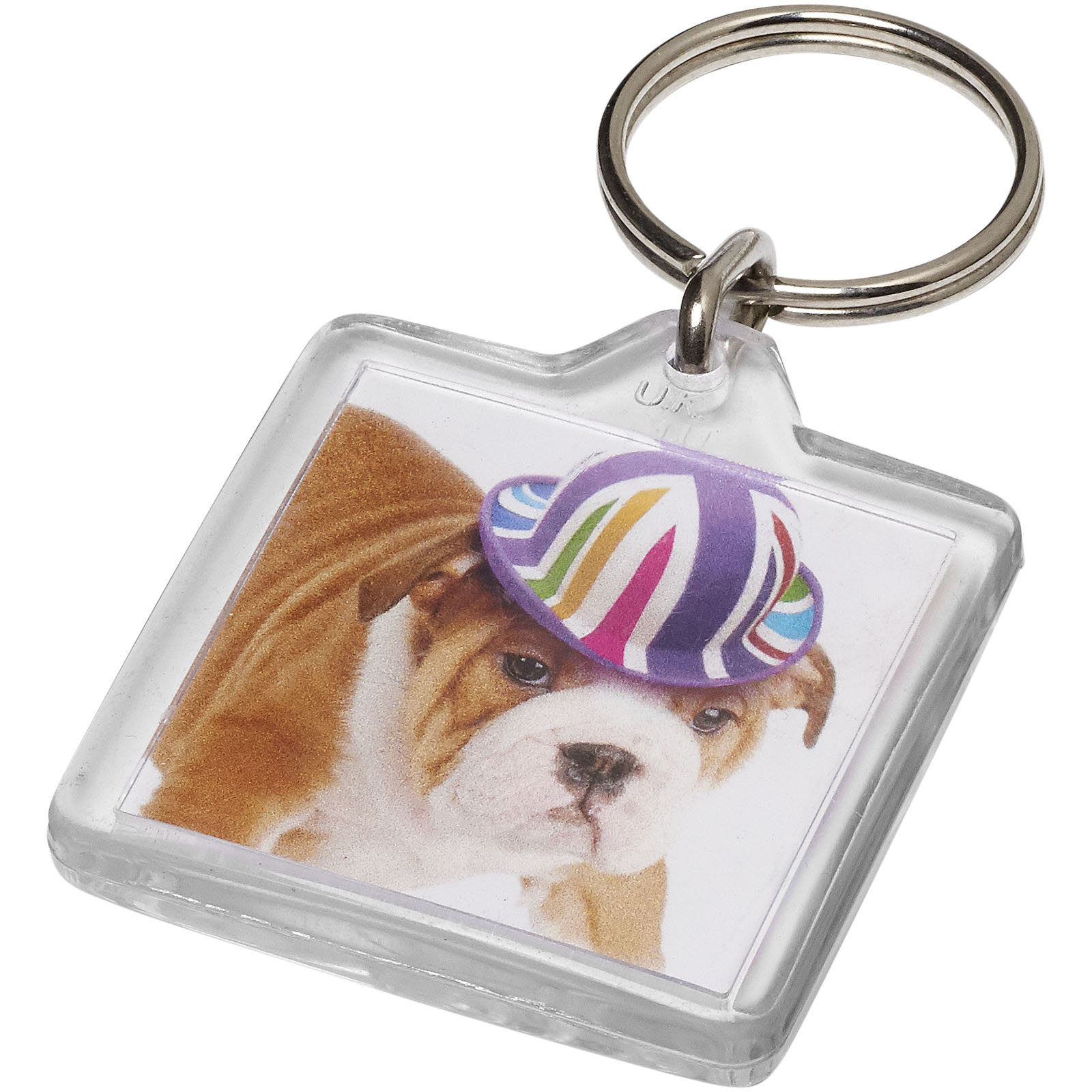 Advertising Keychains & Keyrings - Vial U1 square keychain - 0