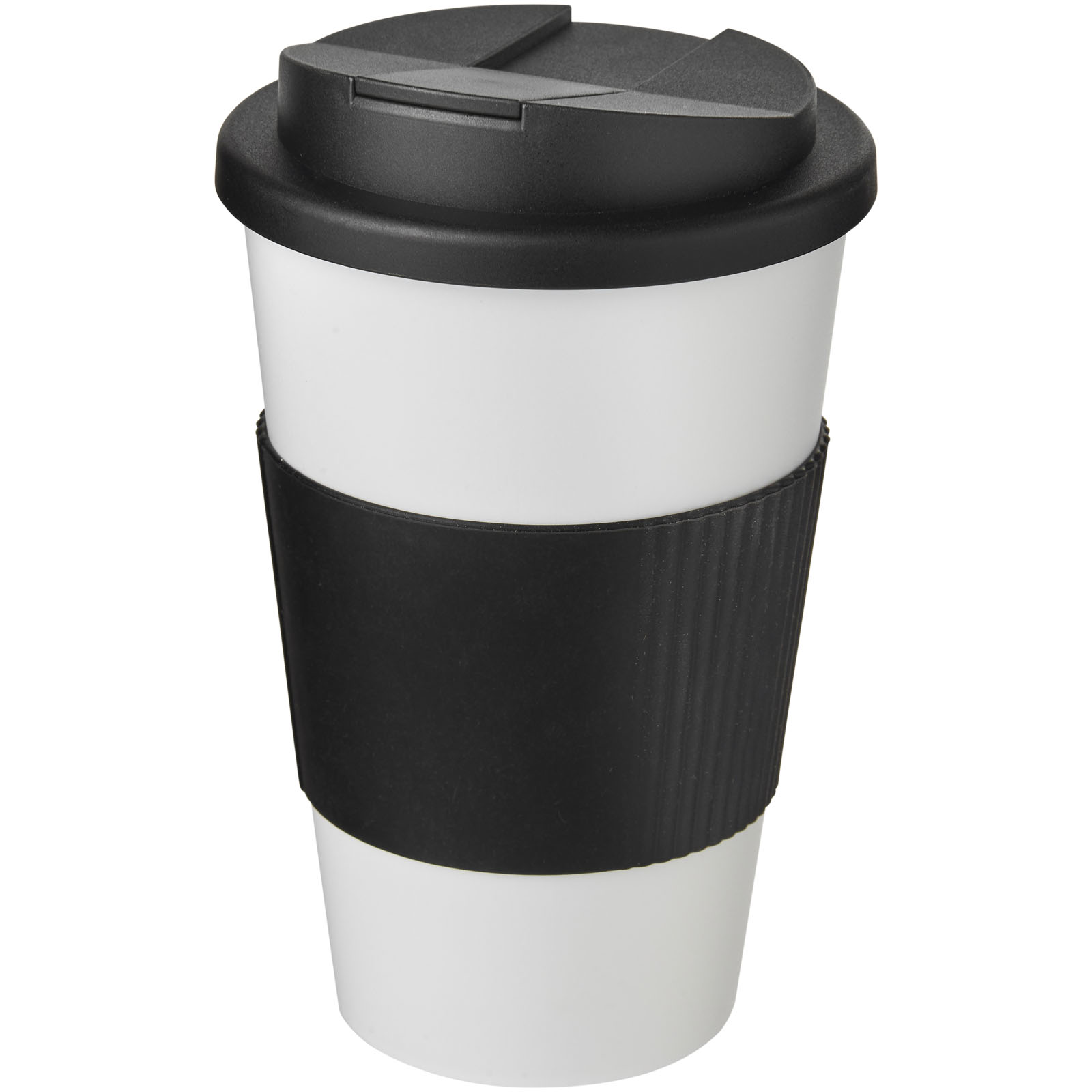 Advertising Travel mugs - Americano® 350 ml tumbler with grip & spill-proof lid - 0
