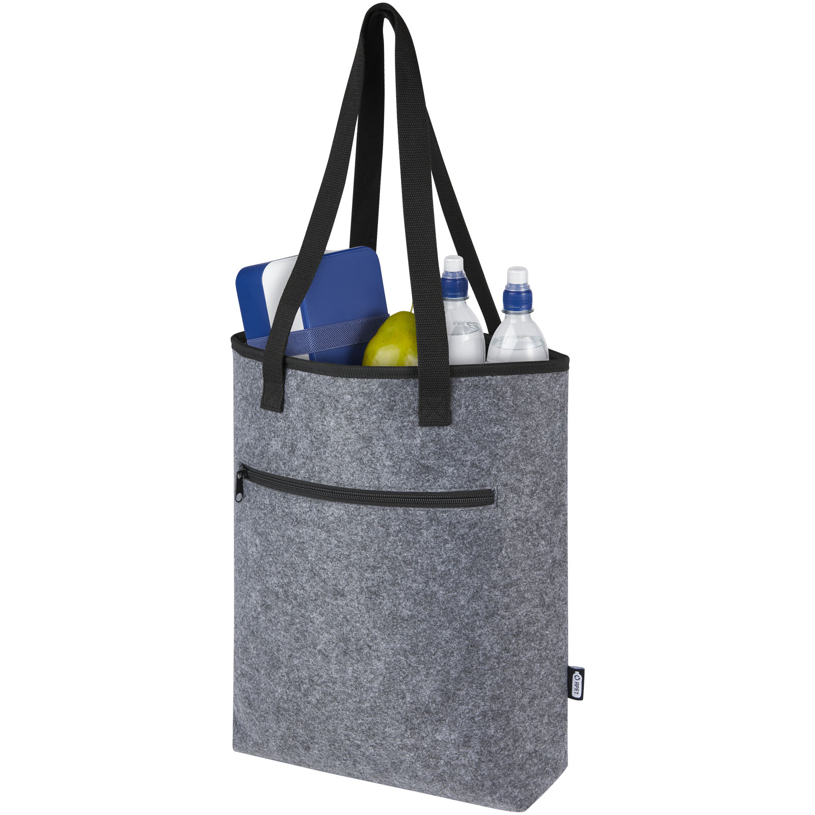 Sacs isothermes publicitaires - Sac shopping isotherme Felta GRS en feutrine recyclée de 12 L - 3