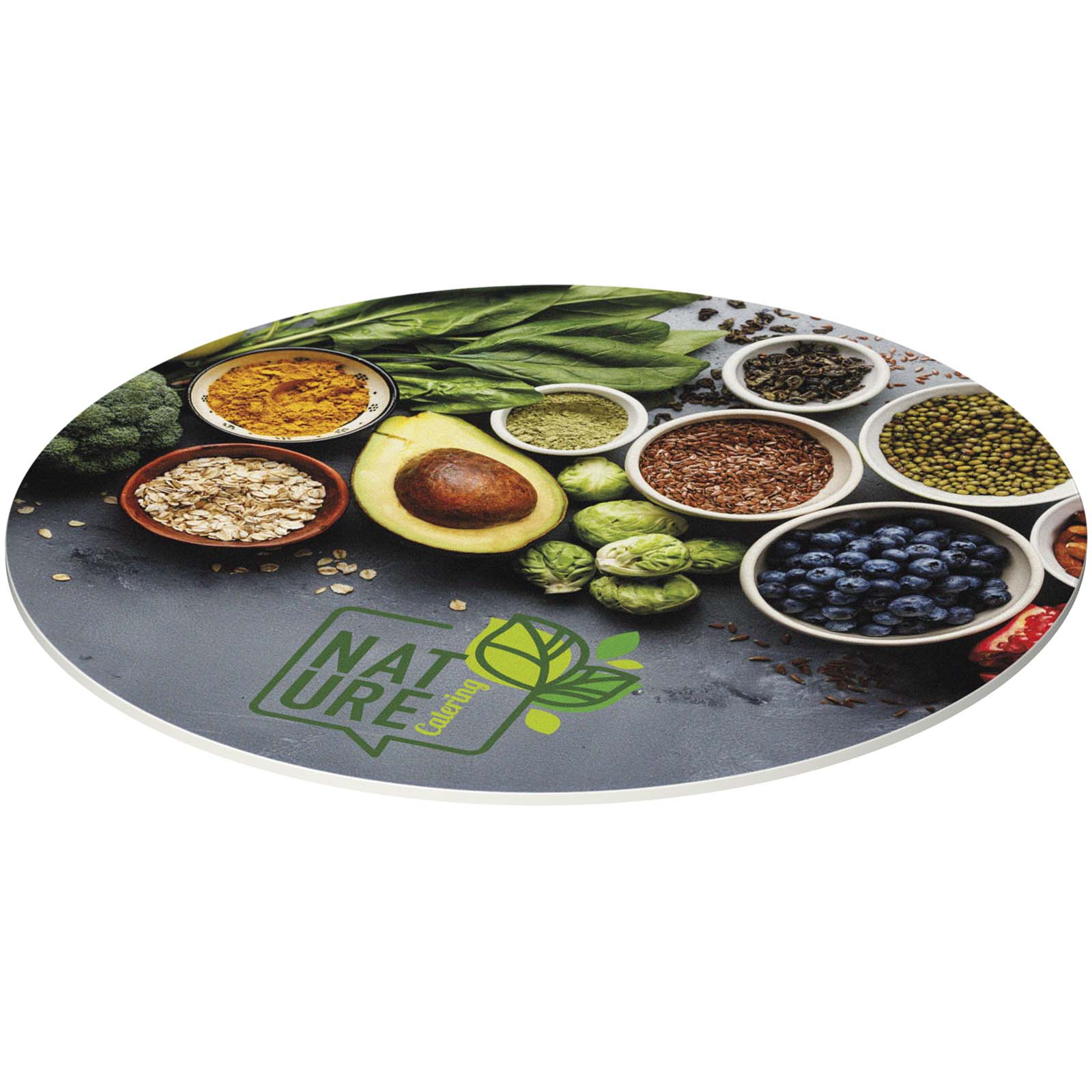 Accessoires pour la maison publicitaires - Dessous de verre rond Lumin - 2