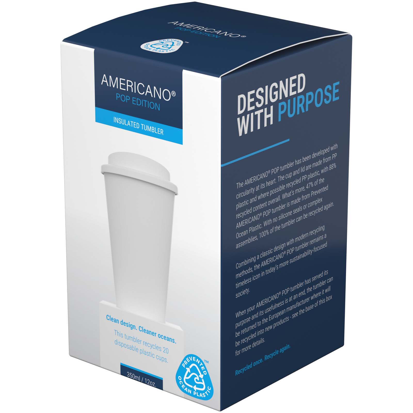 Advertising Travel mugs - Americano® POP 350 ml insulated tumbler with spill-proof lid - 1