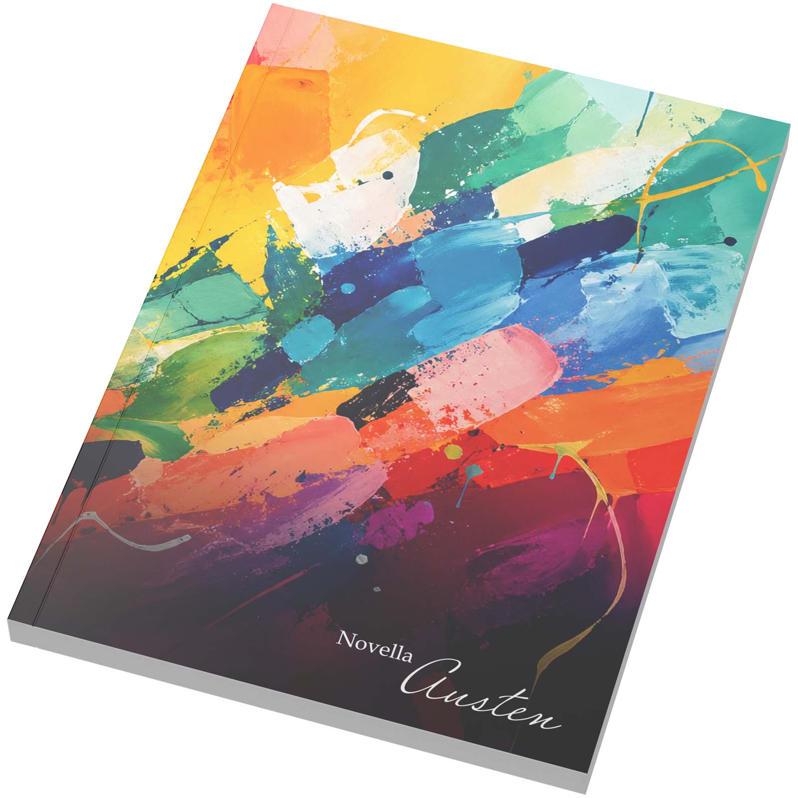 Carnets à couverture souple publicitaires - Carnet Novella Austen au format A5 à couverture souple - 100 feuilles lignées