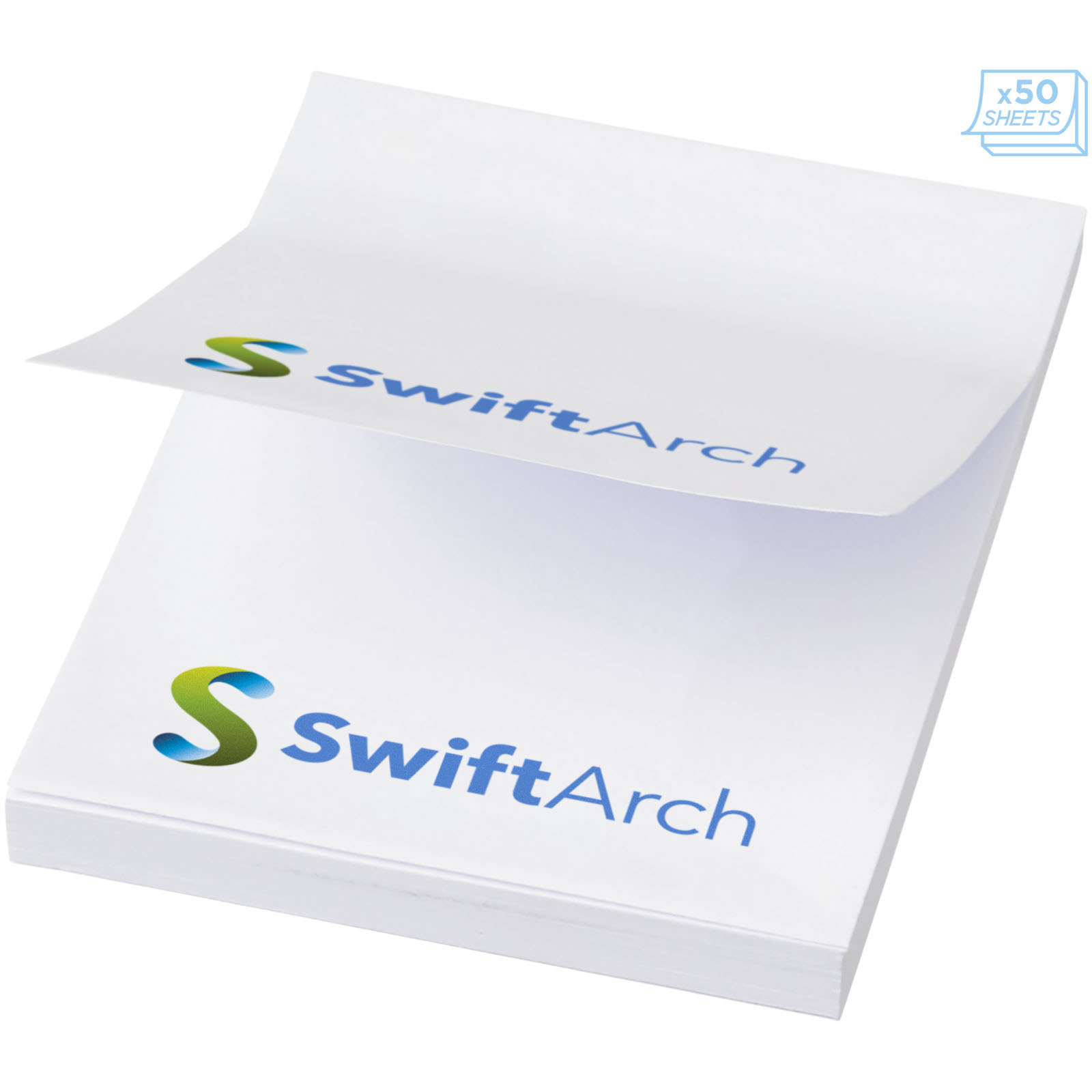 Advertising Sticky Notes - Sticky-Mate® A8 sticky notes 50x75mm - 0