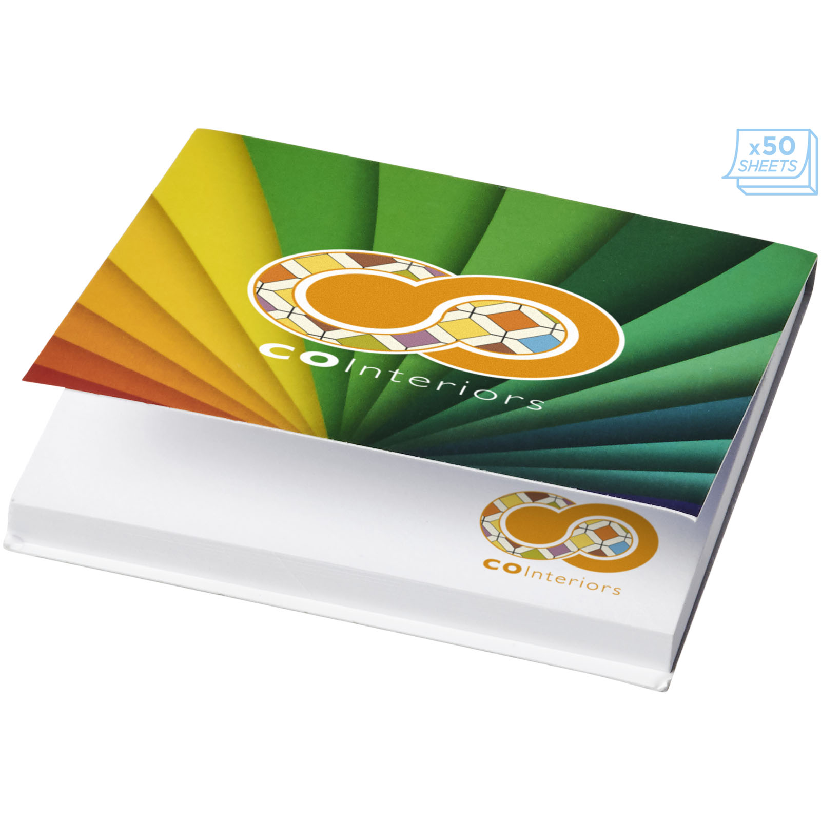 Advertising Sticky Notes - Sticky-Mate® soft cover squared sticky notes 75x75mm - 0