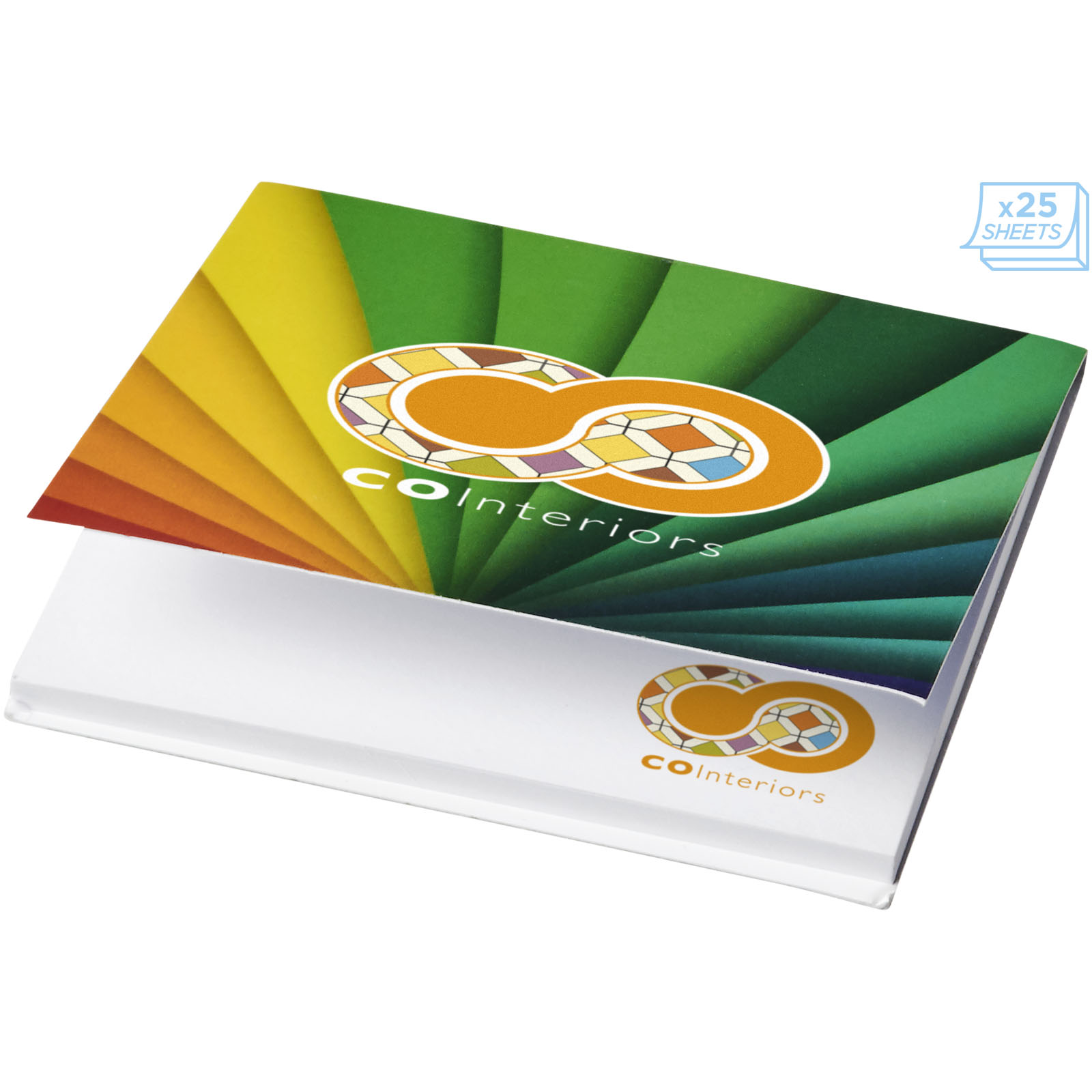 Notes adhésives publicitaires - Post-its Sticky-Mate® avec couverture souple 75 x 75mm - 2