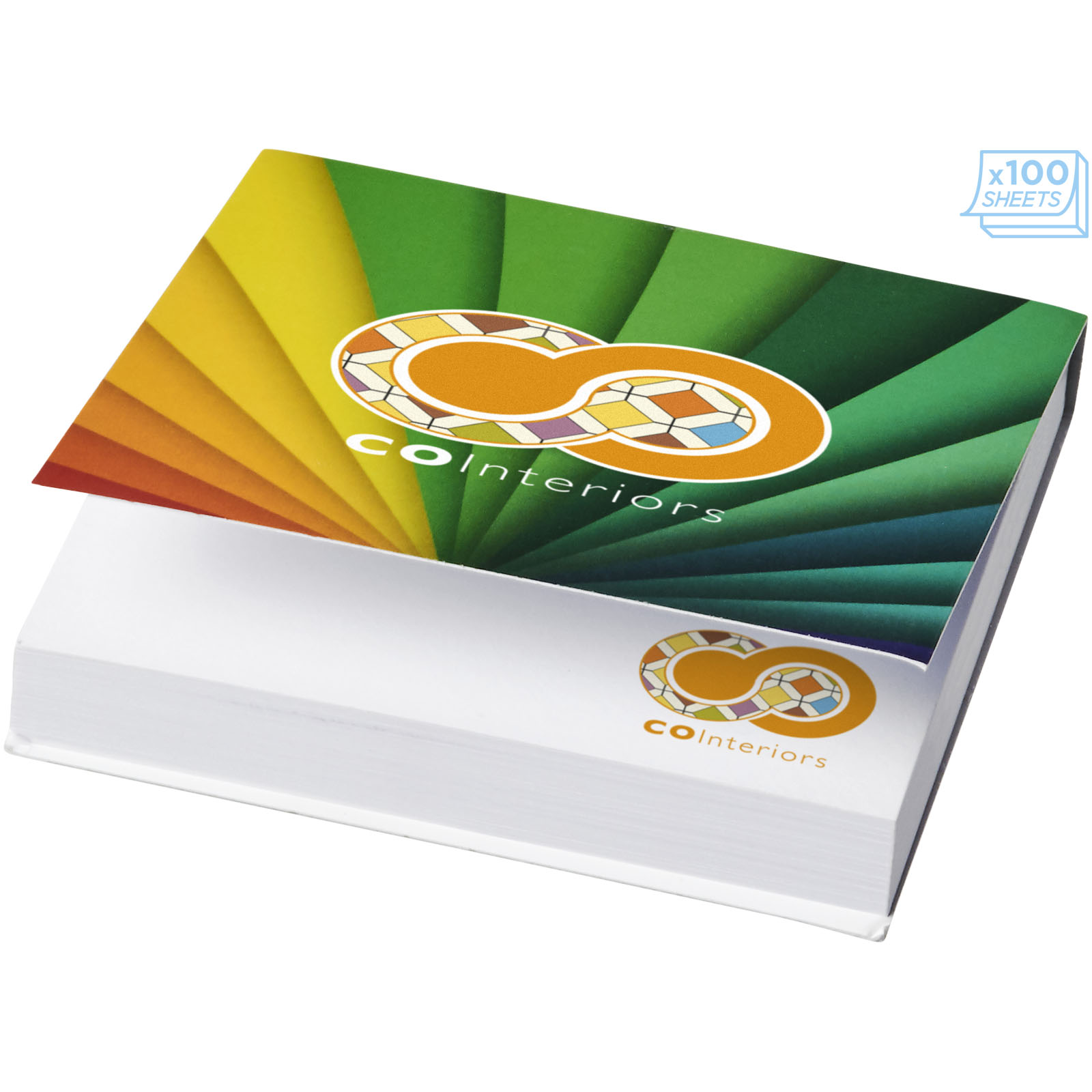 Notes adhésives publicitaires - Post-its Sticky-Mate® avec couverture souple 75 x 75mm - 3