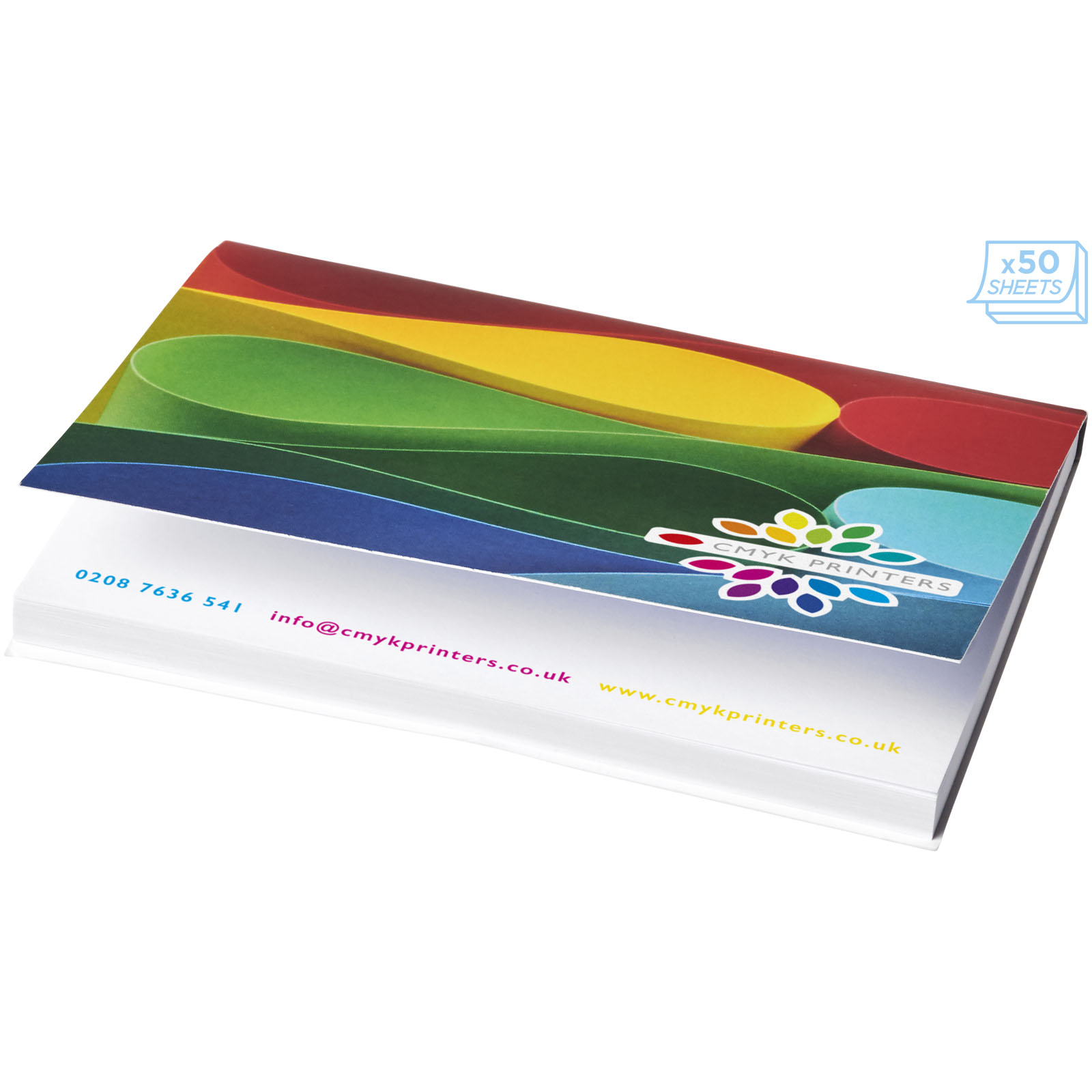 Notes adhésives publicitaires - Post-its Sticky-Mate® avec couverture souple A7 100 x 75mm - 0