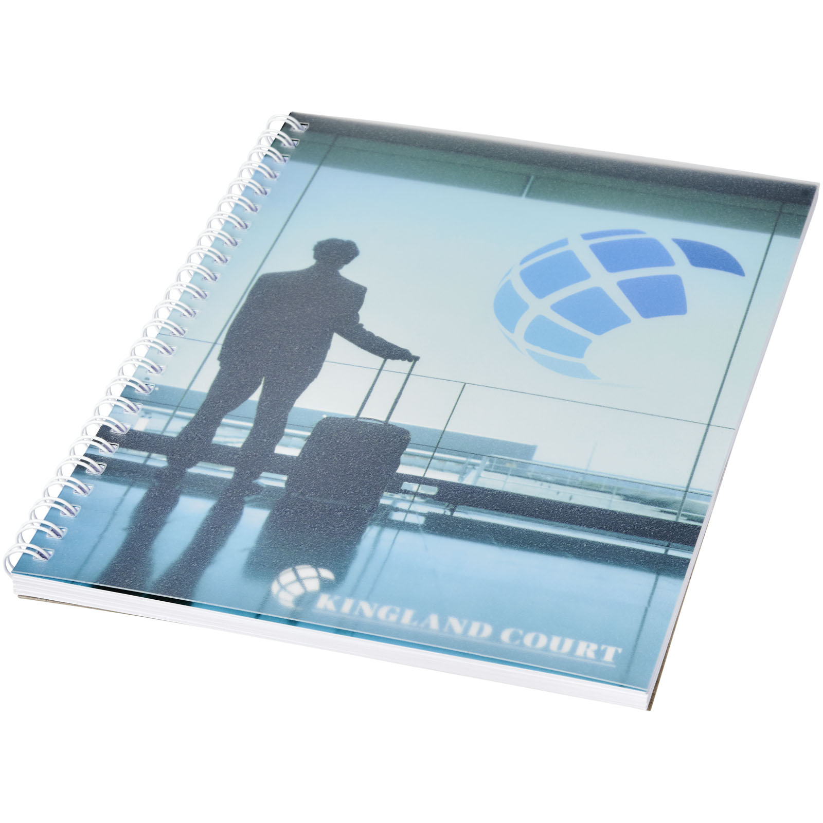 Papeterie personnalisée - Cahier Desk-Mate® A5 à spirales avec couverture polypropylène