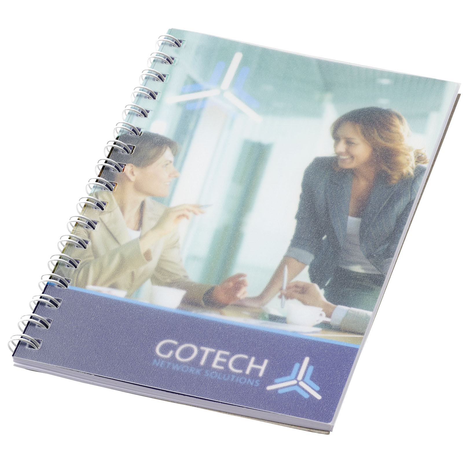 Advertising Notebooks - Desk-Mate® spiral A6 notebook PP cover - 0
