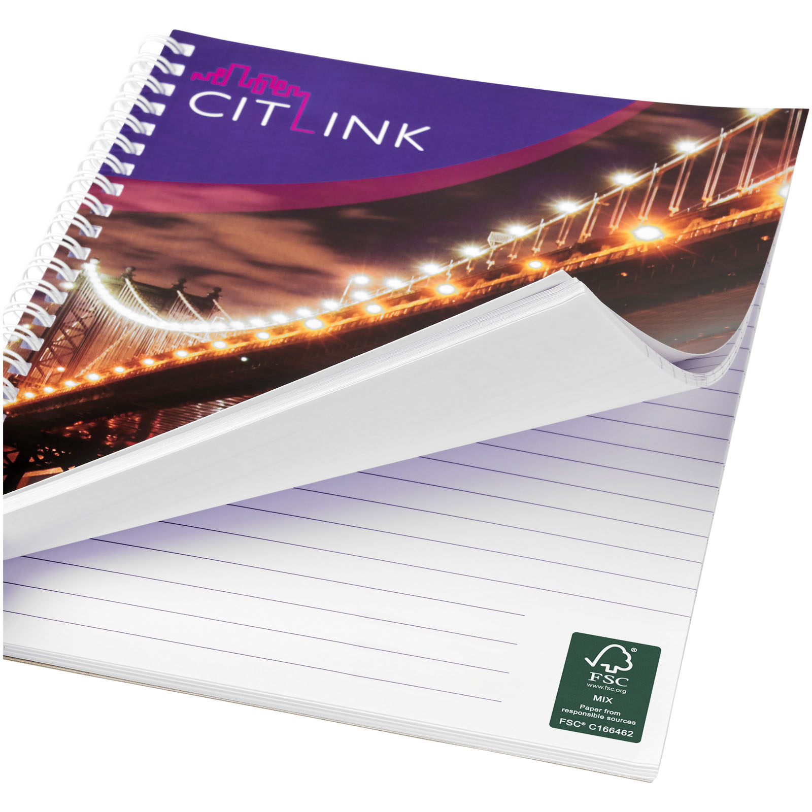 Advertising Notebooks - Desk-Mate® A5 spiral notebook - 5