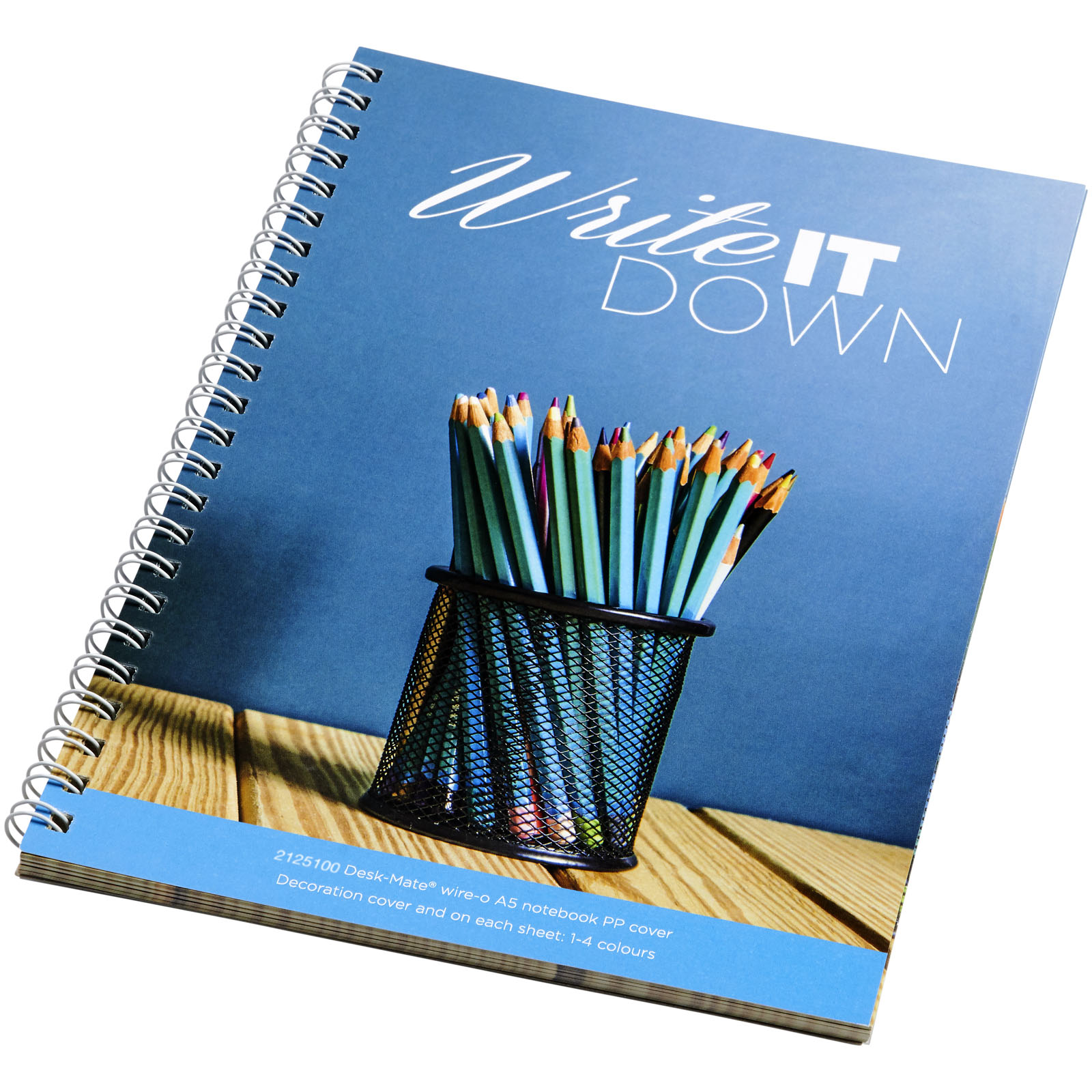 Advertising Notebooks - Desk-Mate® A5 spiral notebook - 4