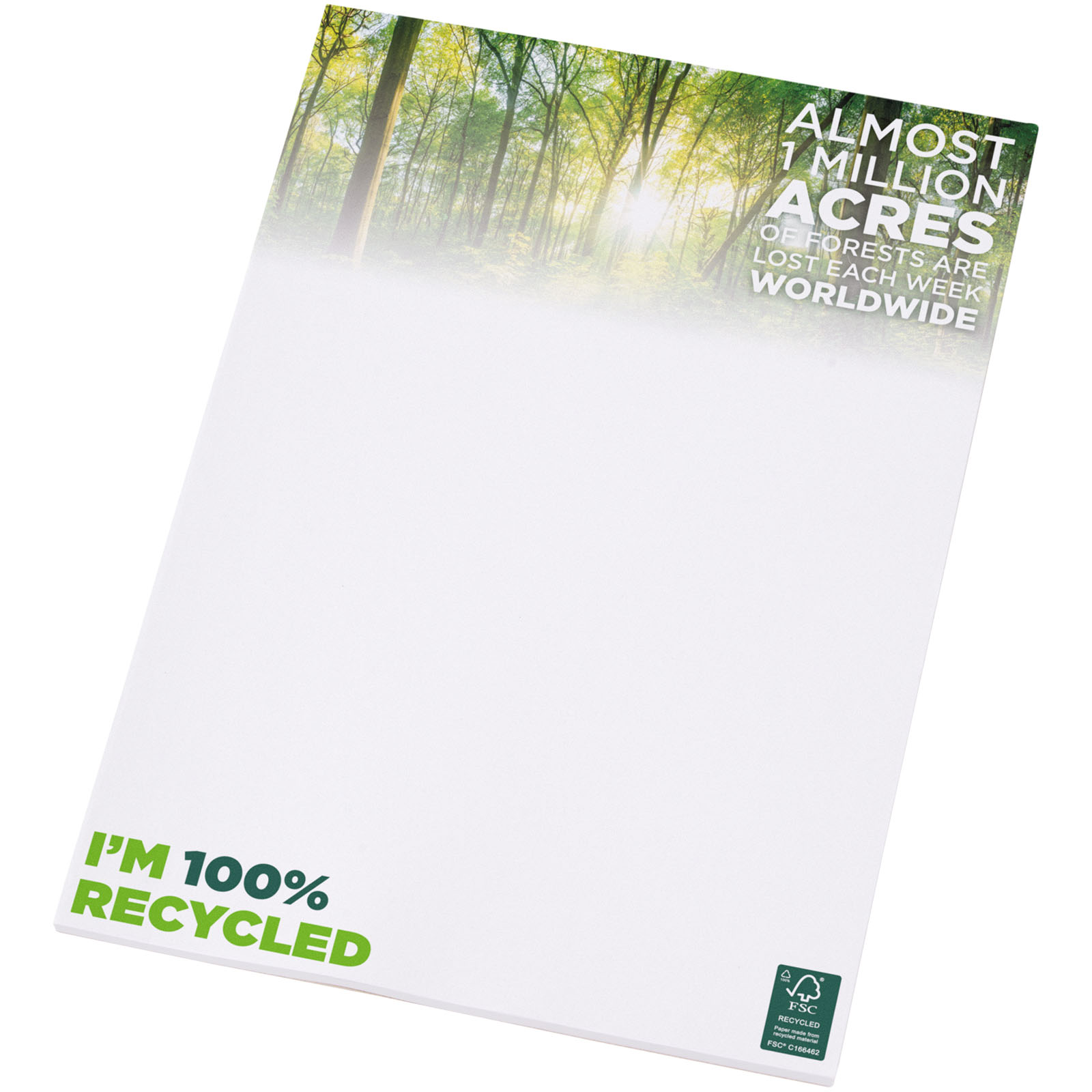 Advertising Notepads - Desk-Mate® A4 recycled notepad - 0
