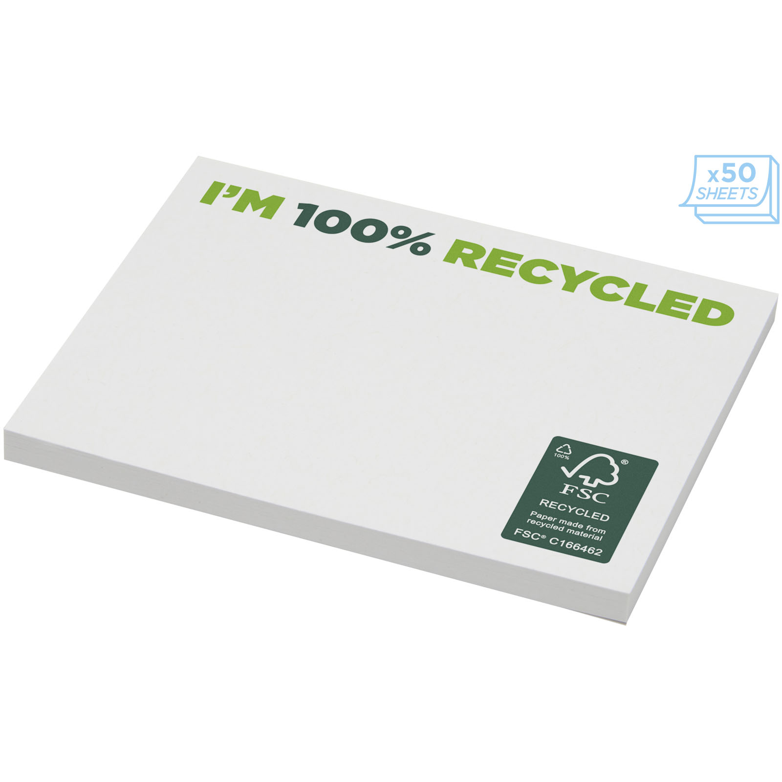 Advertising Sticky Notes - Sticky-Mate® recycled sticky notes 100x75 mm - 3