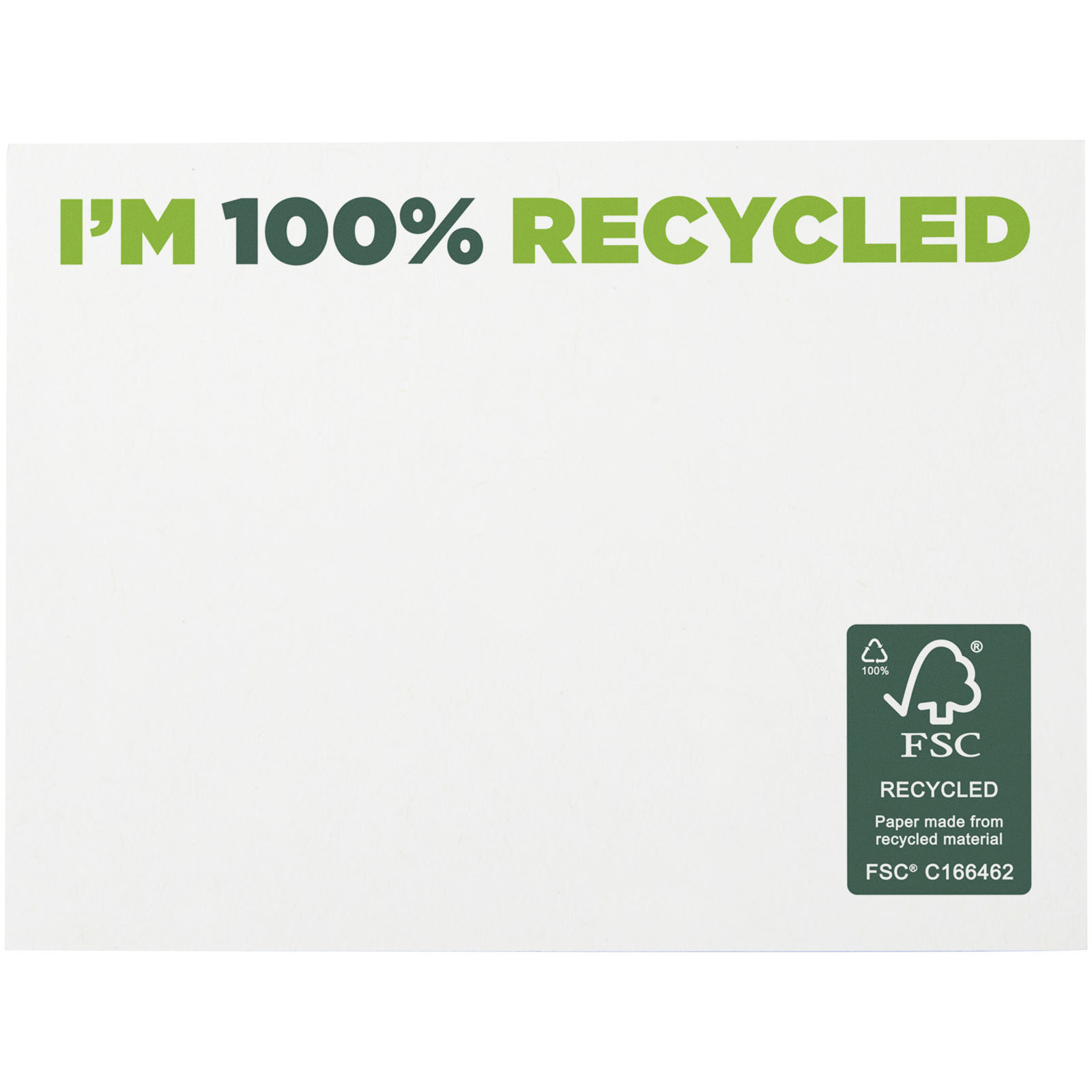 Advertising Sticky Notes - Sticky-Mate® recycled sticky notes 100x75 mm - 1