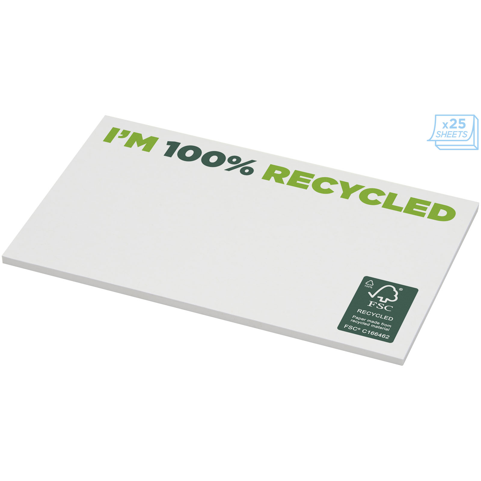 Notes adhésives publicitaires - Mémos autocollants recyclés 127 x 75 mm Sticky-Mate® - 2