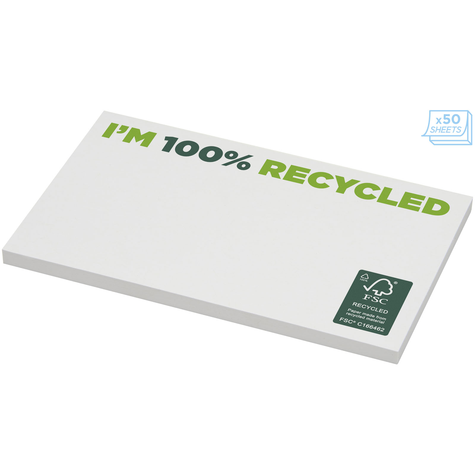 Notes adhésives publicitaires - Mémos autocollants recyclés 127 x 75 mm Sticky-Mate® - 3