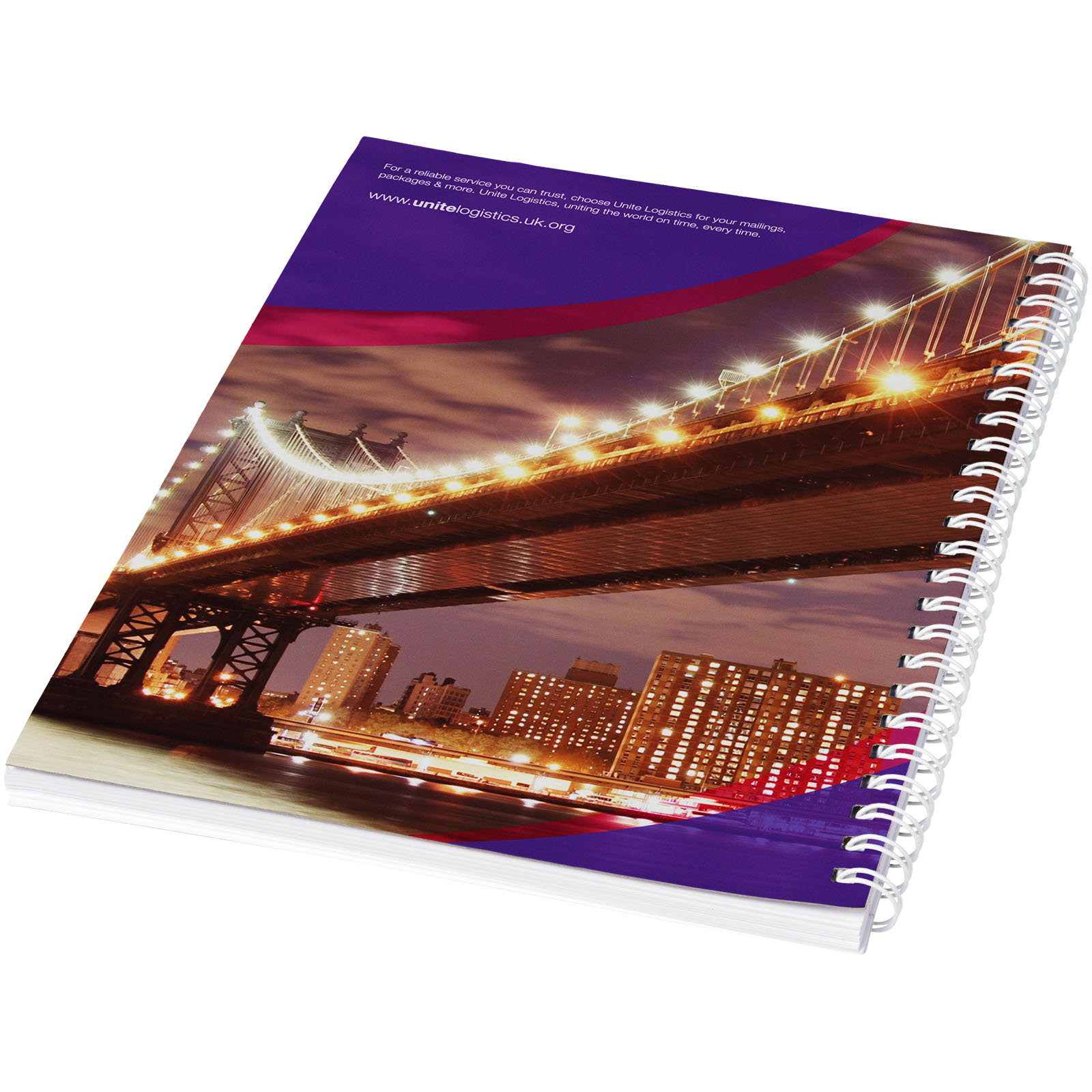 Advertising Soft cover notebooks - Desk-Mate® A5 spiral notebook with printed back cover - 2