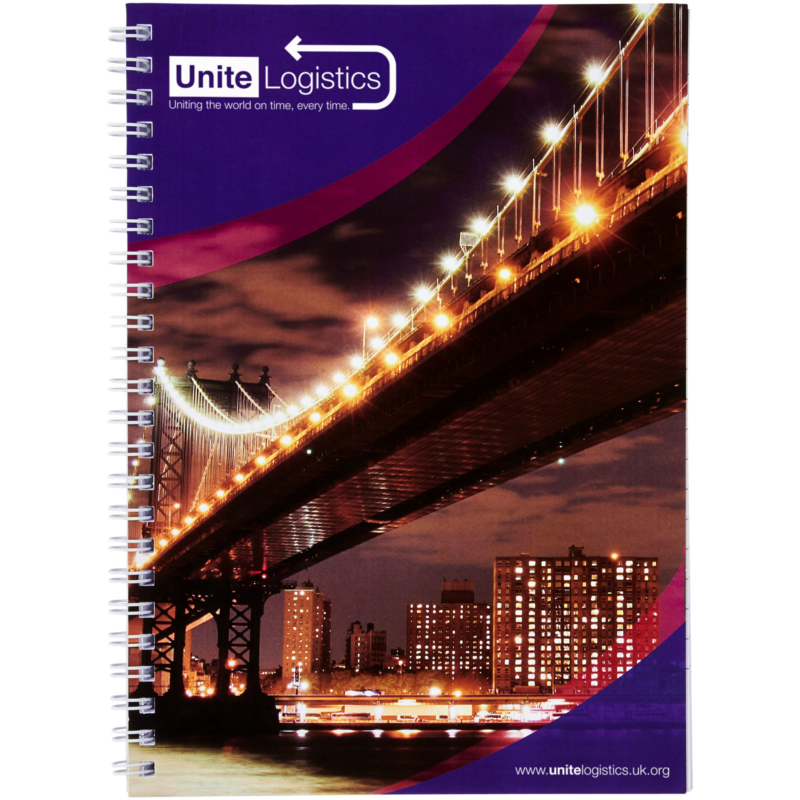 Advertising Soft cover notebooks - Desk-Mate® A5 spiral notebook with printed back cover - 1