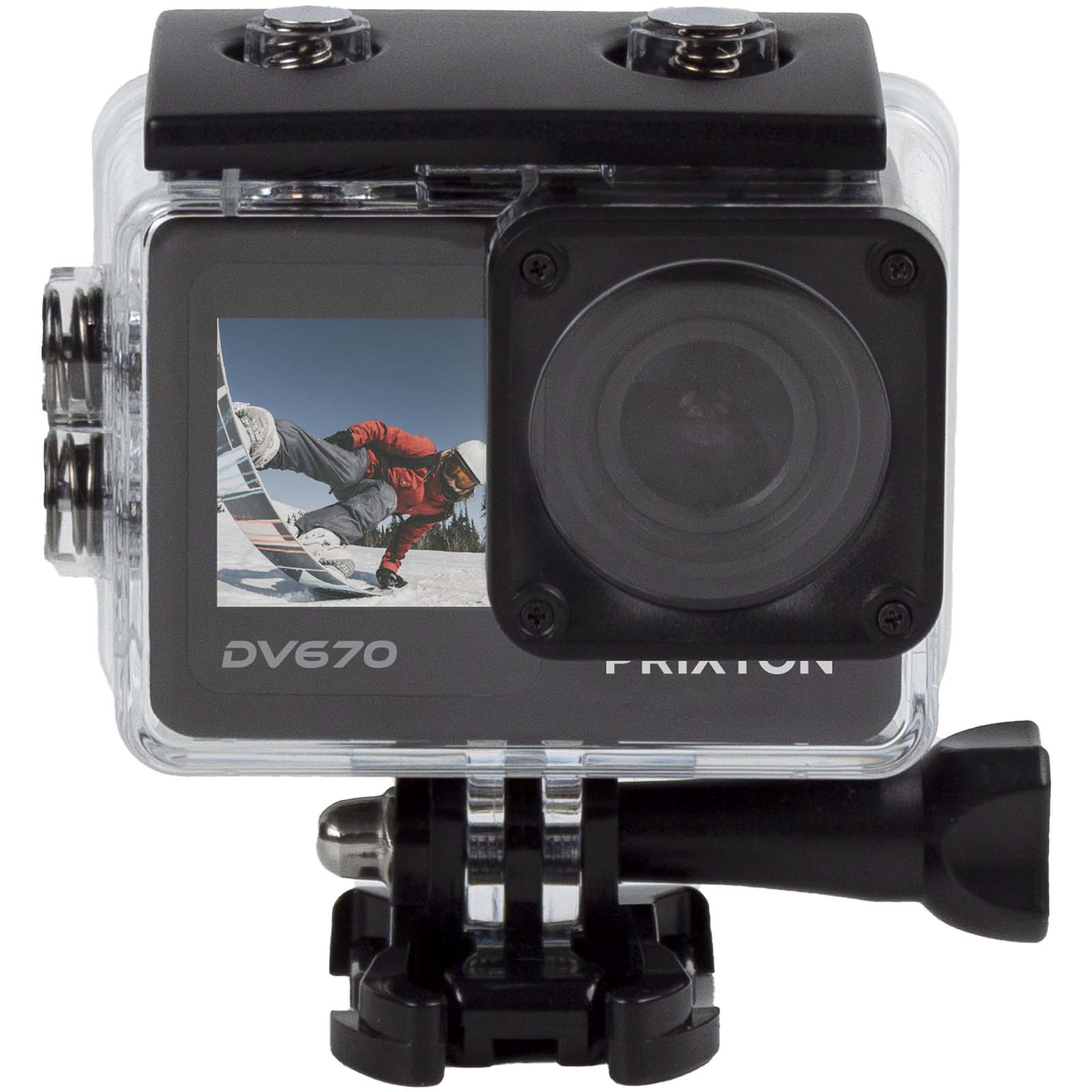 Appareils photo publicitaires - Caméra d’action Prixton DV670 à double écran 4K - 1