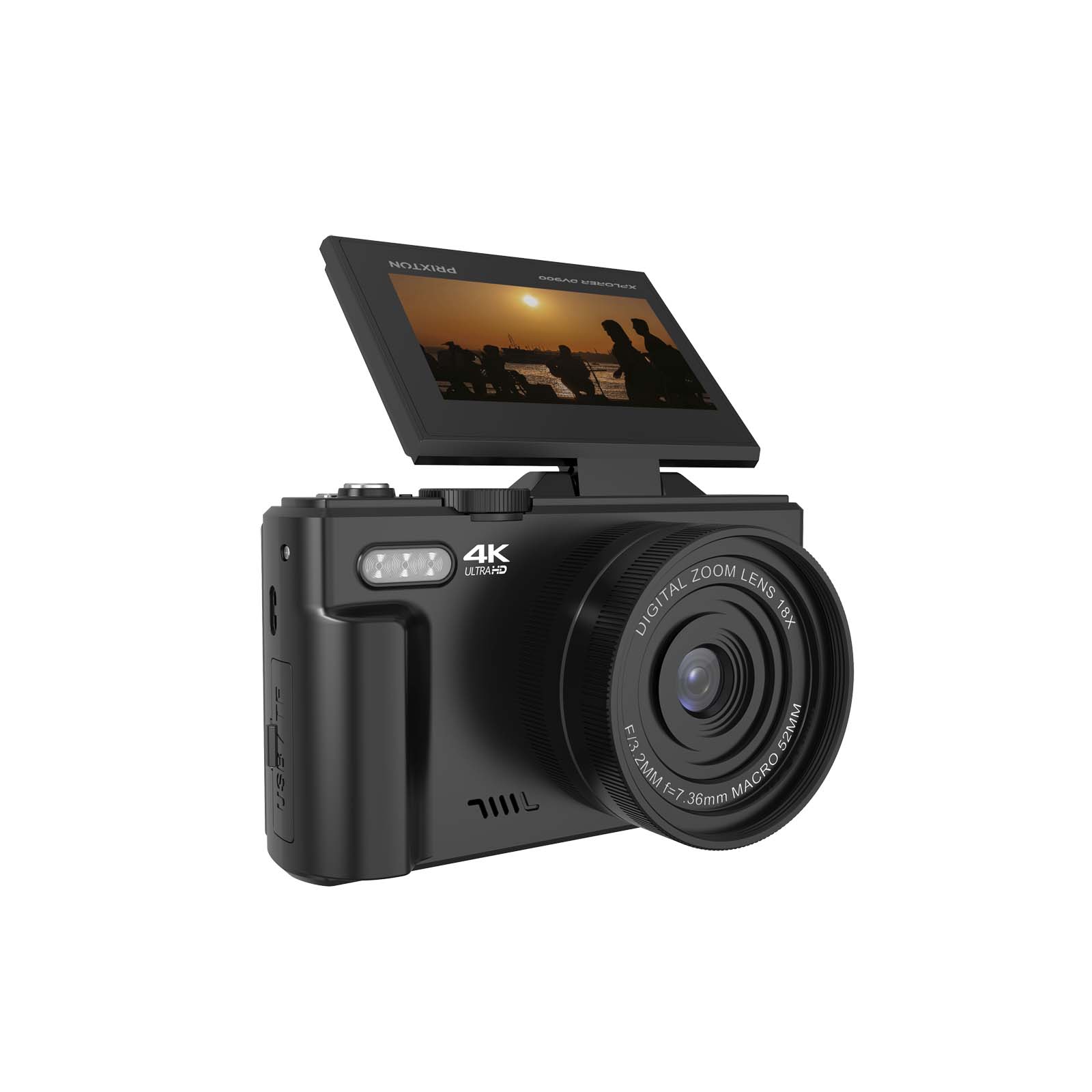  publicitaires - Appareil photo numérique 4K Prixton DV900 XPLORER  - 2