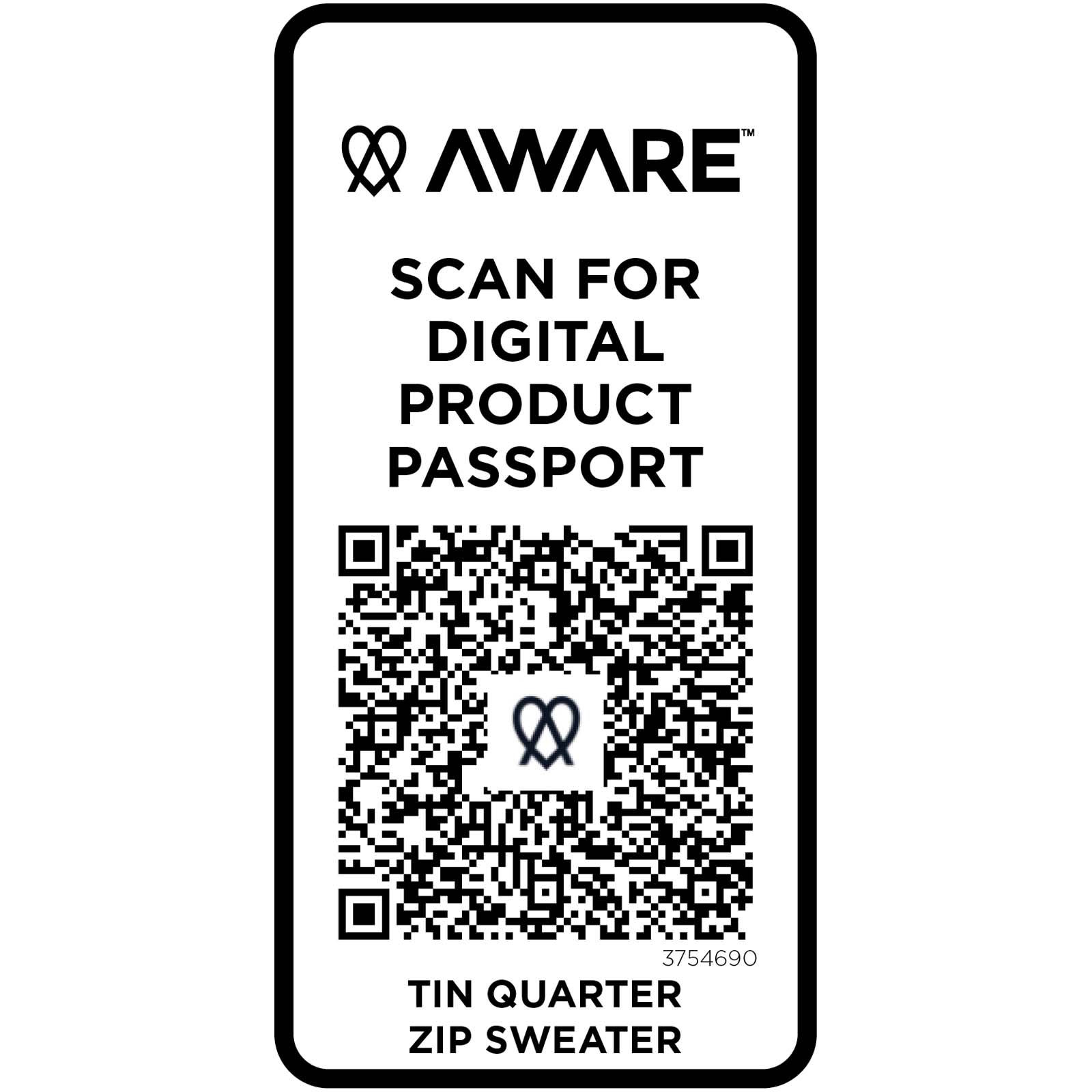 Sweat publicitaires - Sweater unisexe Aware™ recyclé à fermeture quart de zip - 3