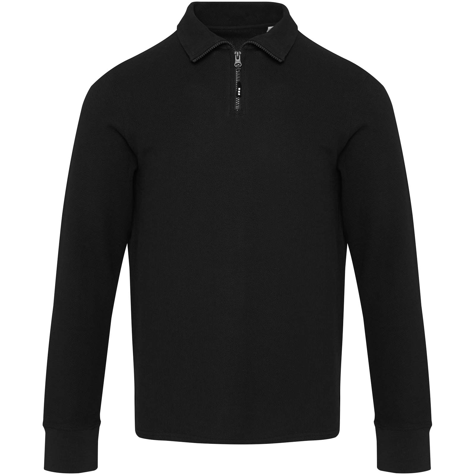 Advertising Polos - Zeus long sleeve unisex half zip polo - 1
