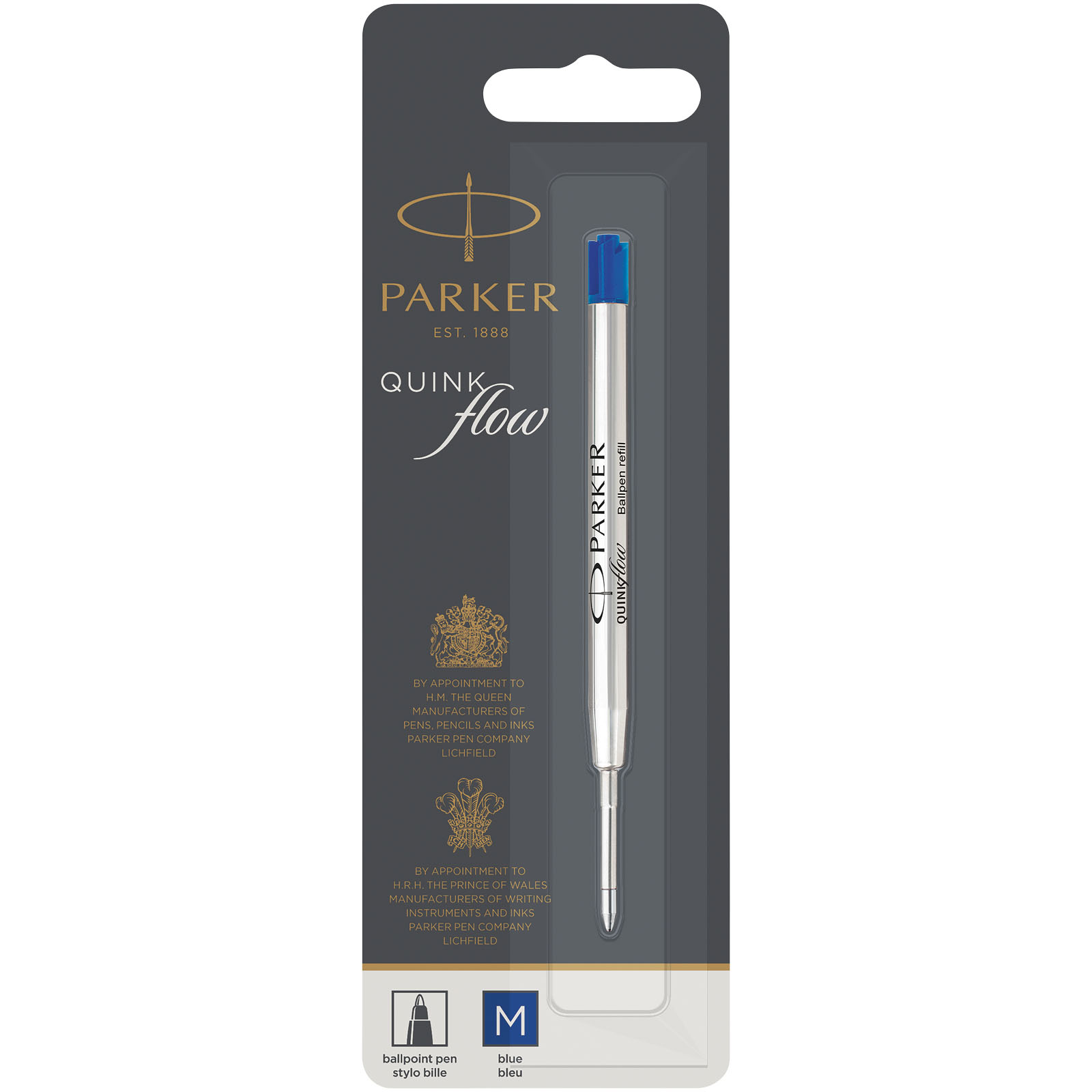 Autres publicitaires - Cartouche pour stylo bille Quinkflow Parker (encre bleue) - 0