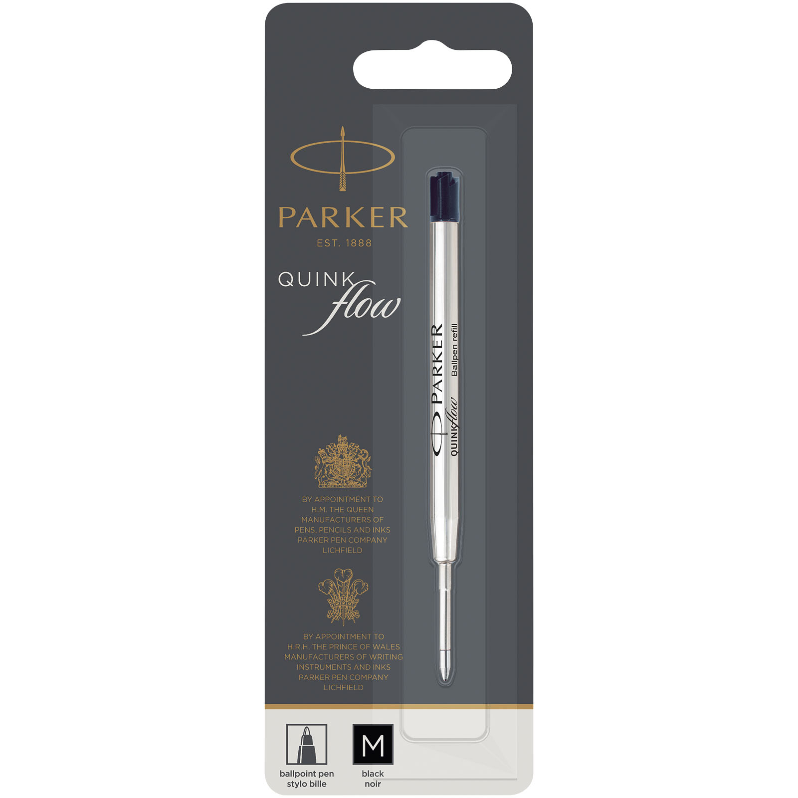Autres publicitaires - Cartouche pour stylo bille Quinkflow Parker (encre noire)