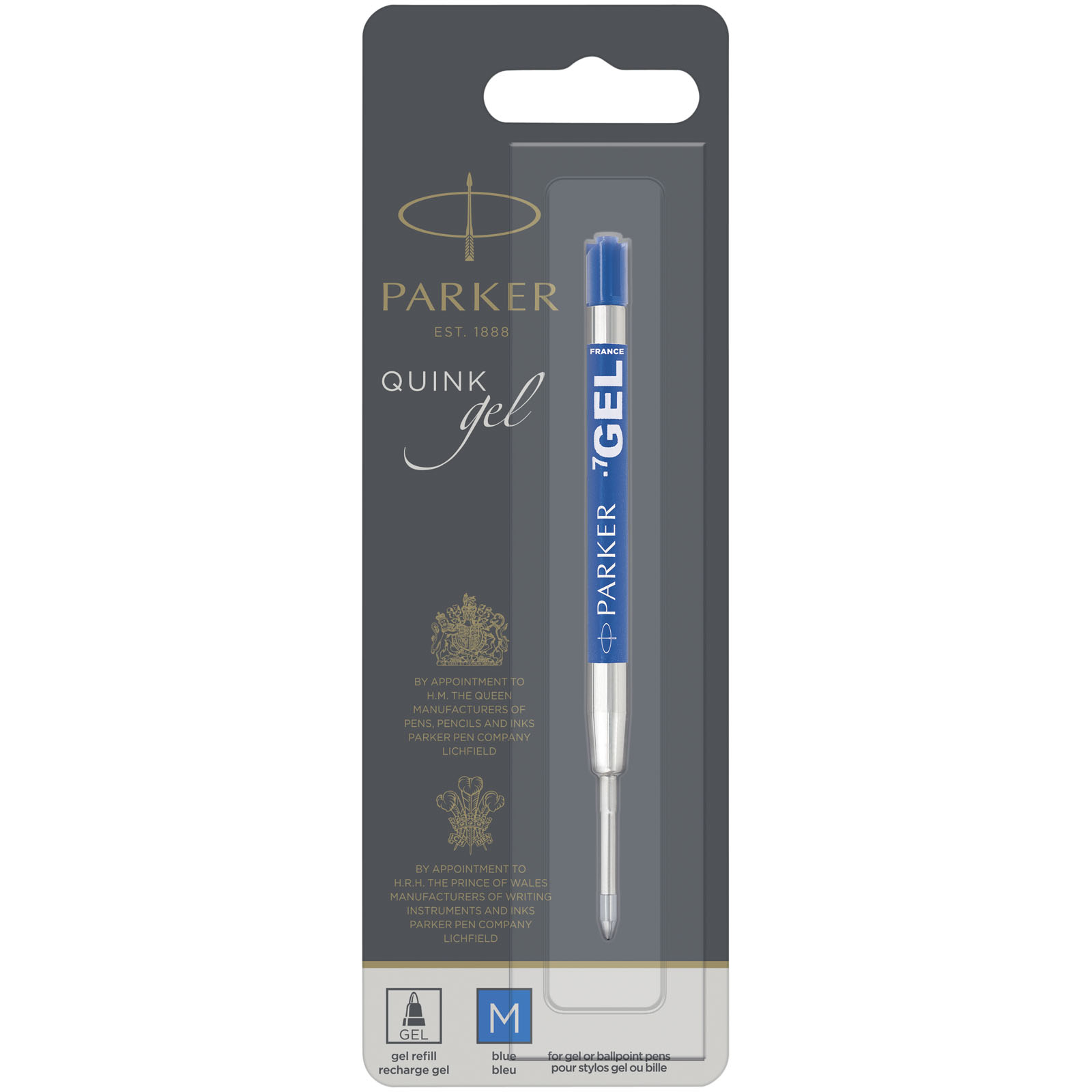 Autres publicitaires - Cartouche pour stylo bille écriture Gel Parker (encre bleue) - 0
