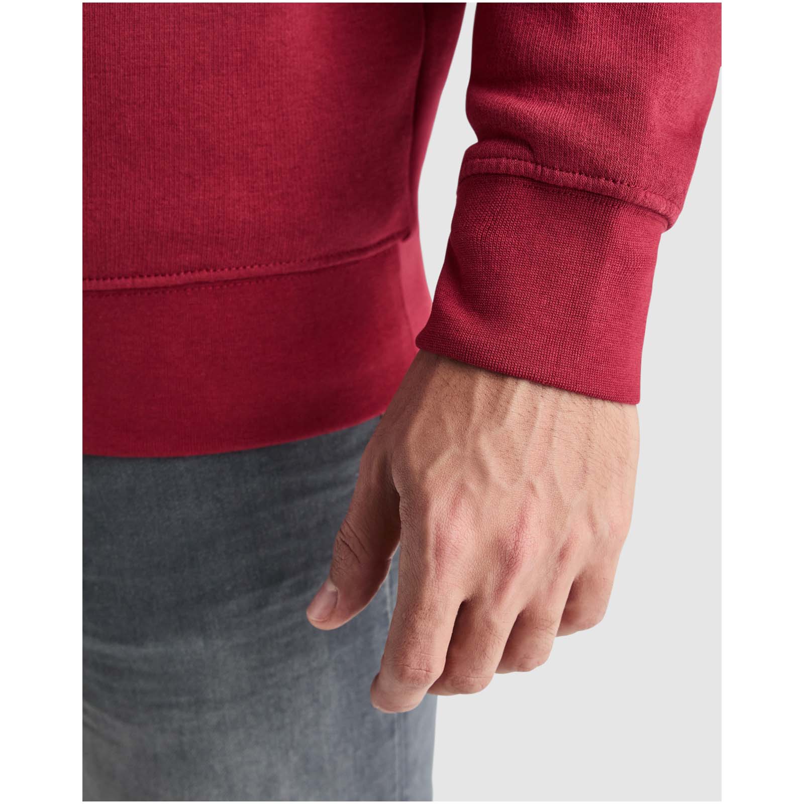 Sweat publicitaires - Pull zippé de 280 g/m² Aneto avec fermeture quart de zip - 3