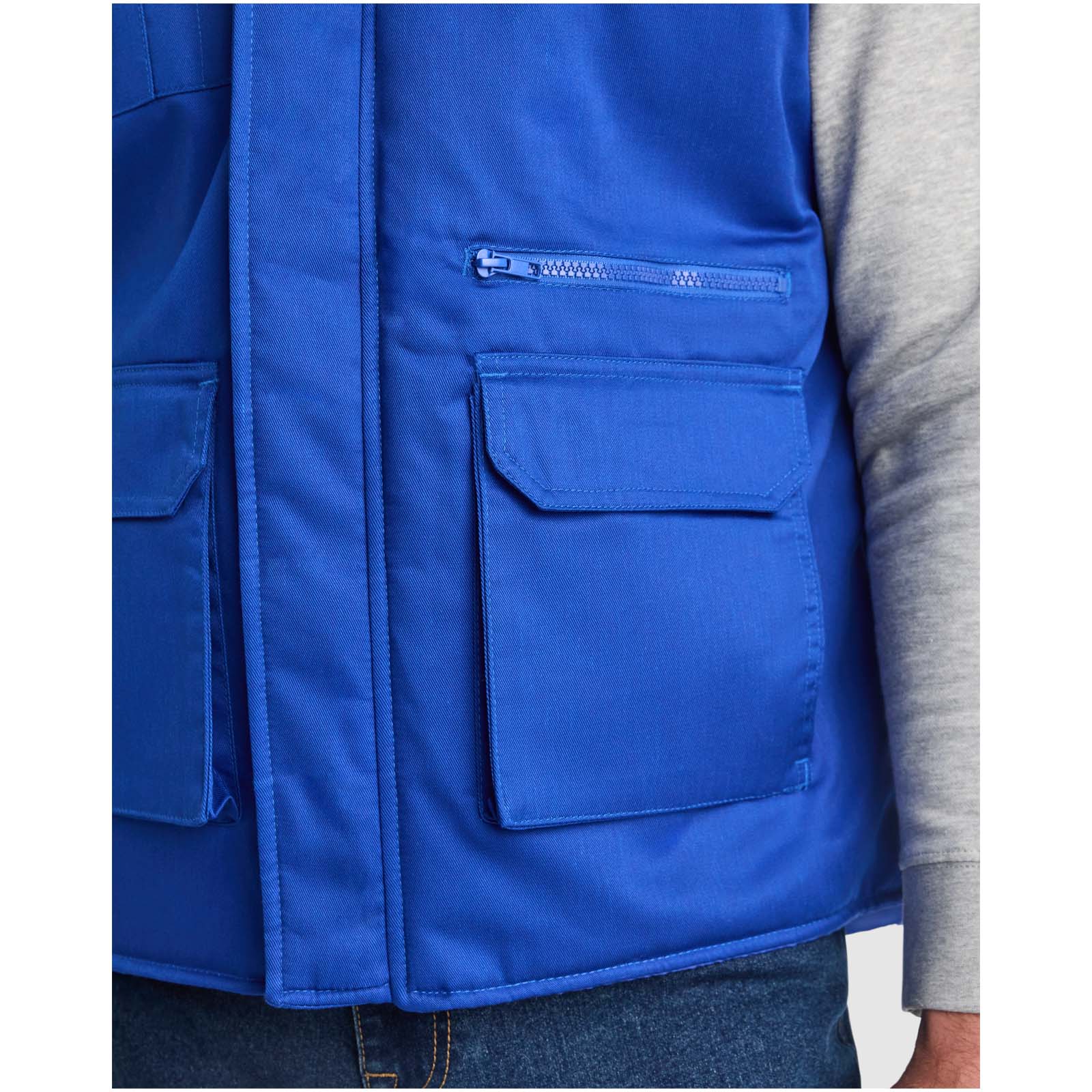 Vêtements de travail publicitaires - Gilet de travail polyvalent à col montant Almanzor - 2