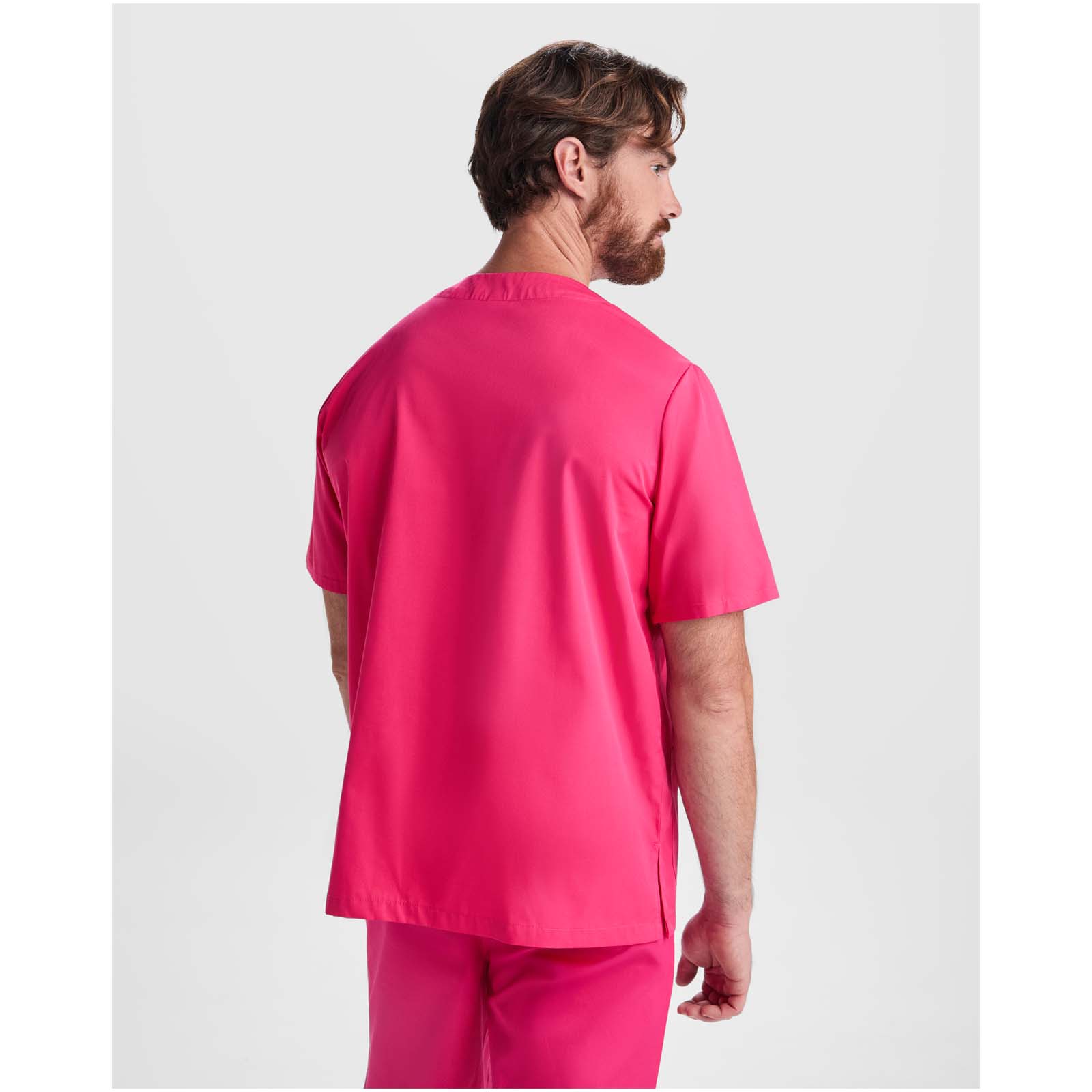 Vêtements de travail publicitaires - Haut de service unisexe à manches courtes Panacea de 160 g/m2  - 4